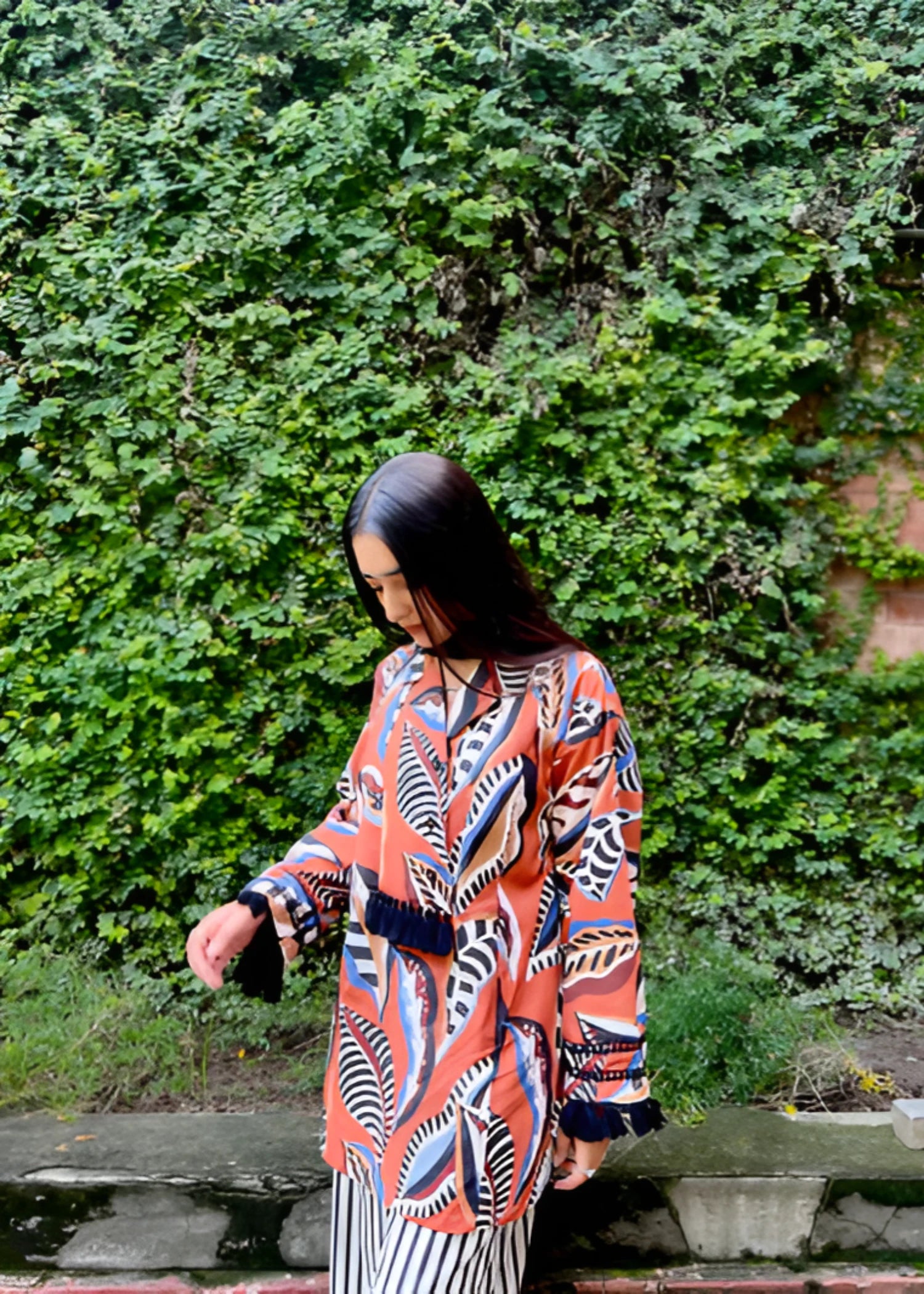 cotton Kurta Set in Rust red