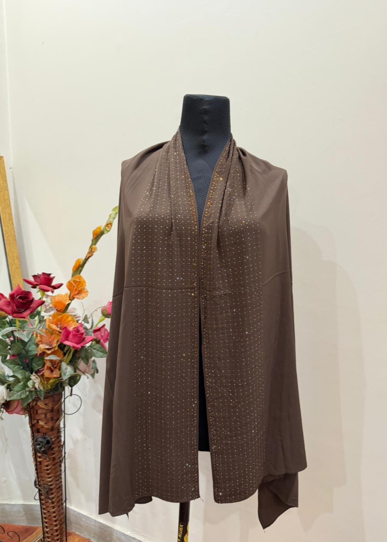 nidha Hijab in Chocolate brown
