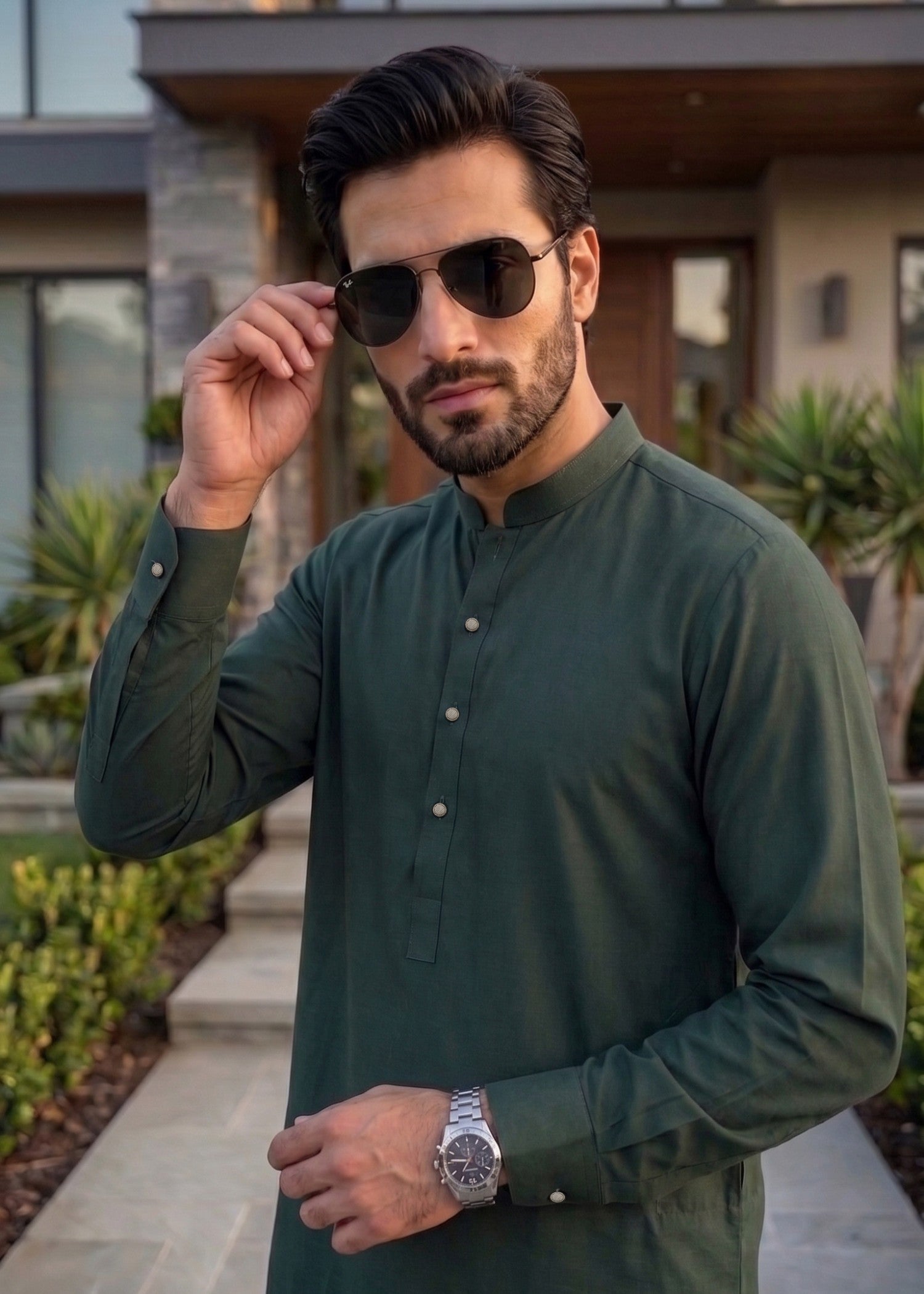 suiting Waistcoat in Bottle green
