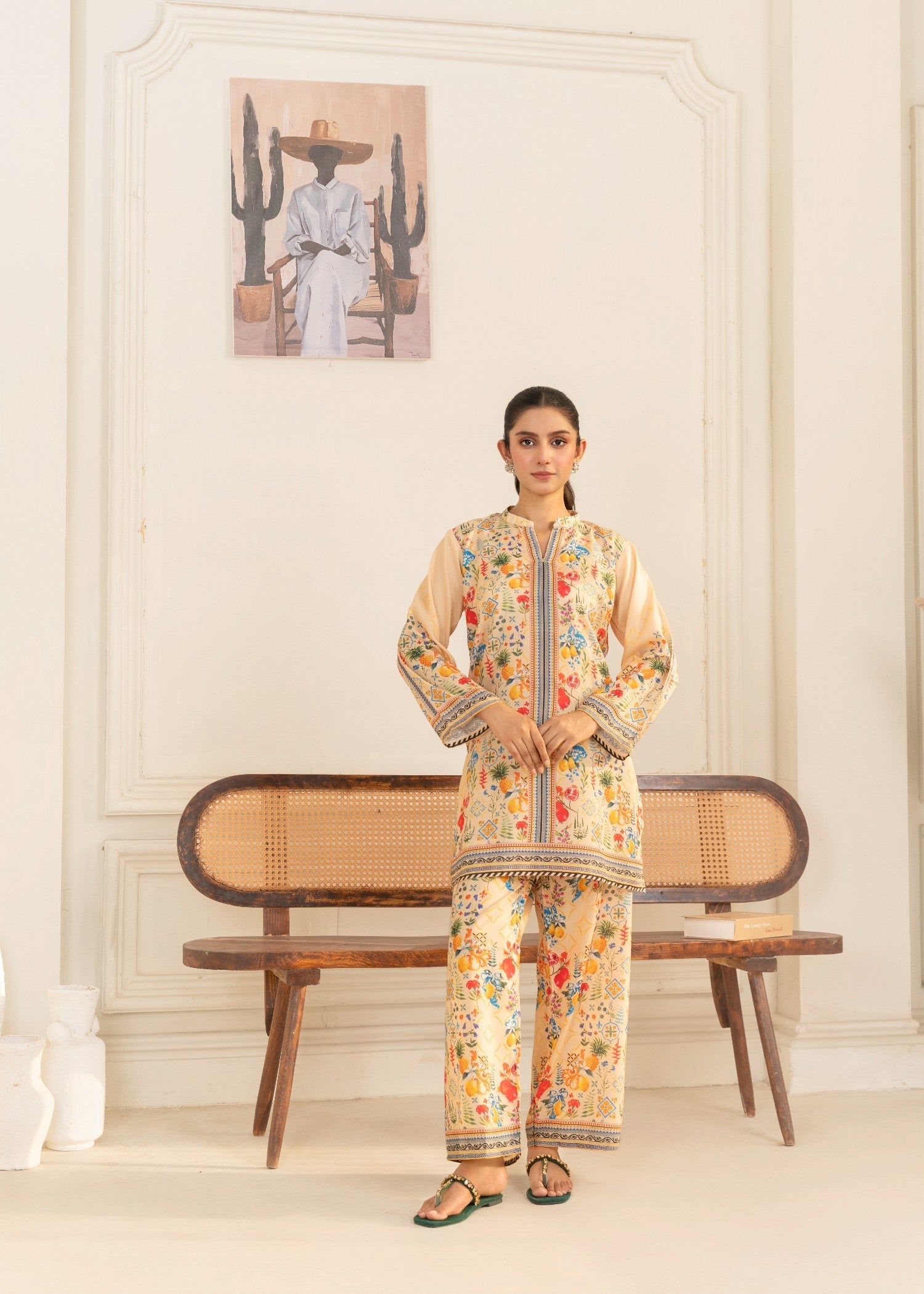 poly lawn Co Ord Sets in Butter