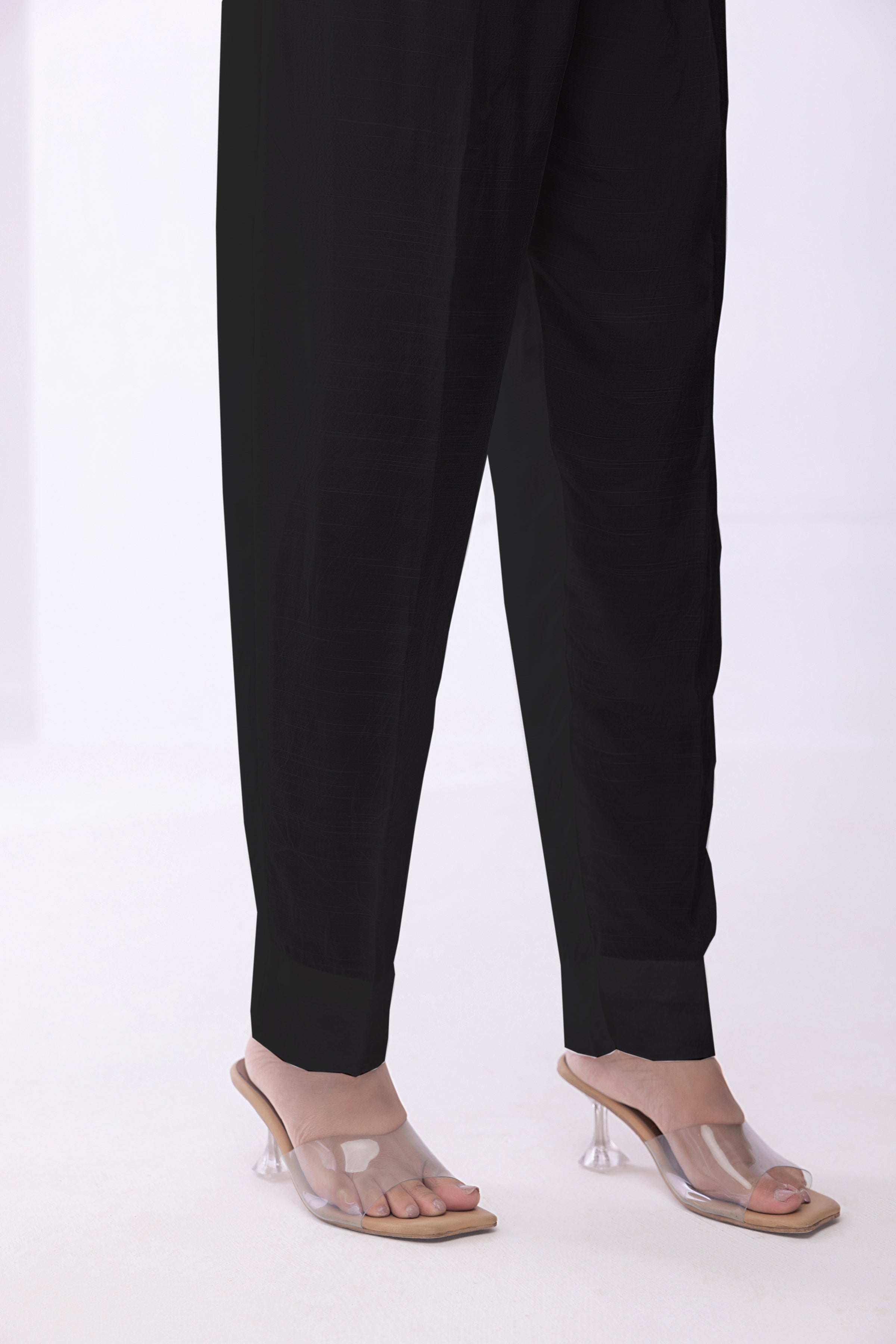 silk Trousers in Black