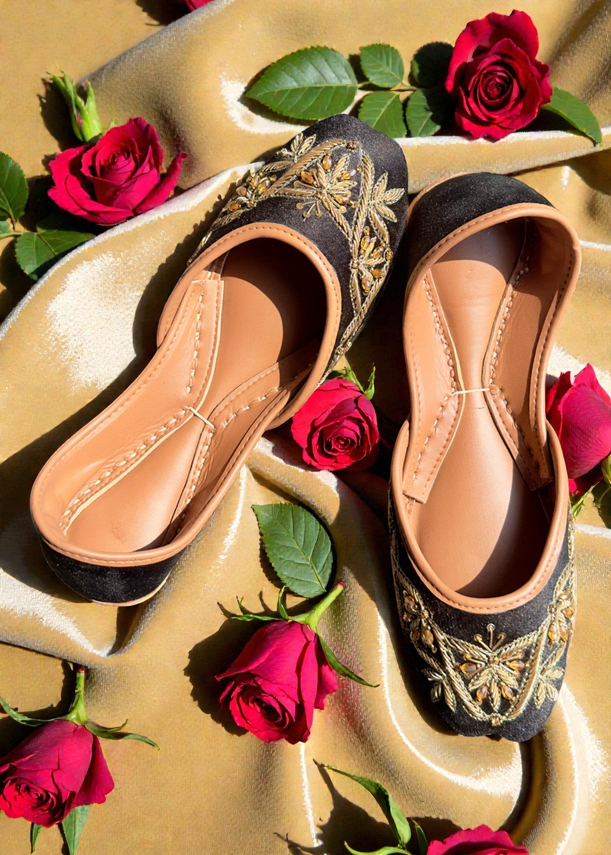 Khussa in Black by - High Quality Women Khussa LQT6727