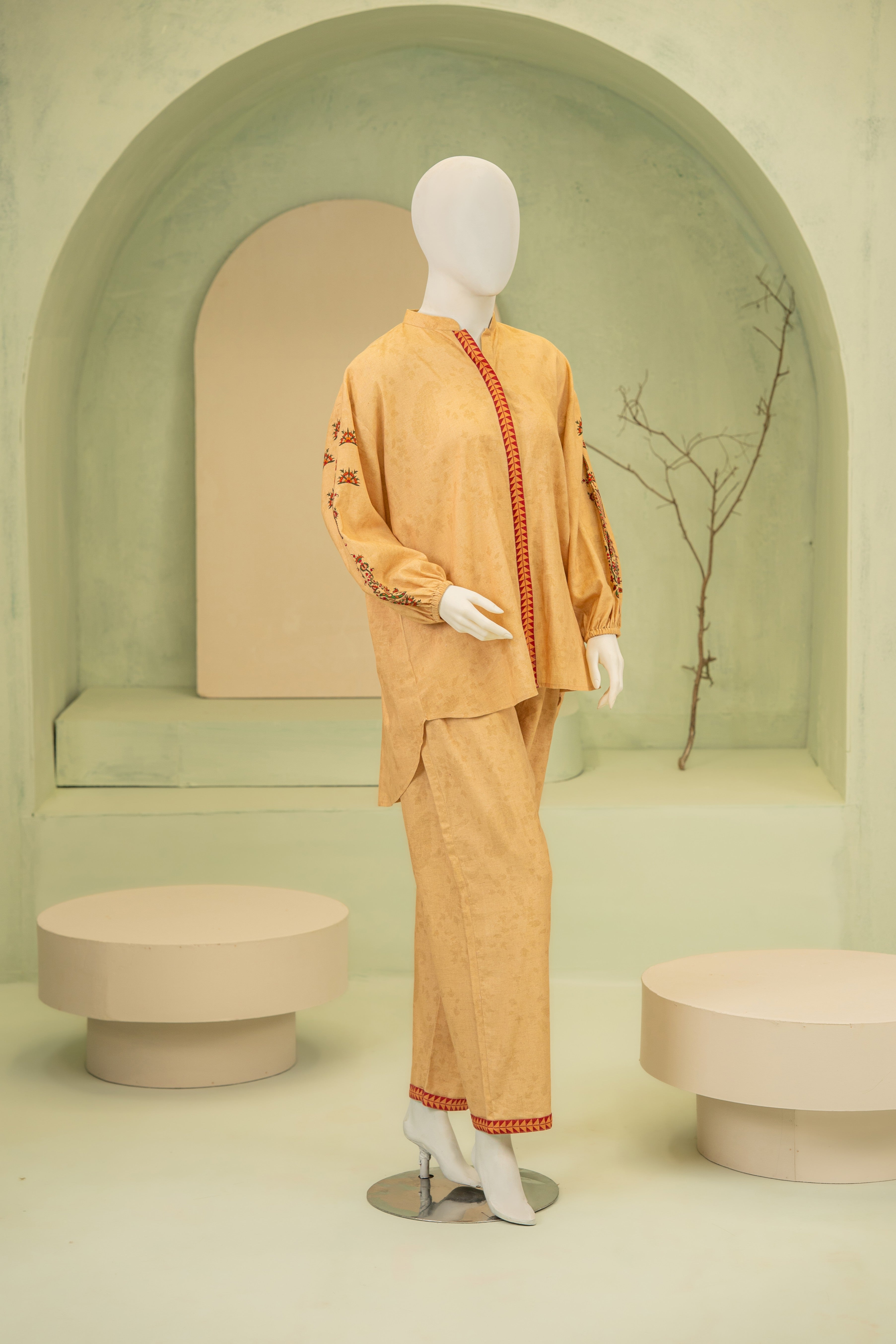 linen Co ord Sets in Honey orange