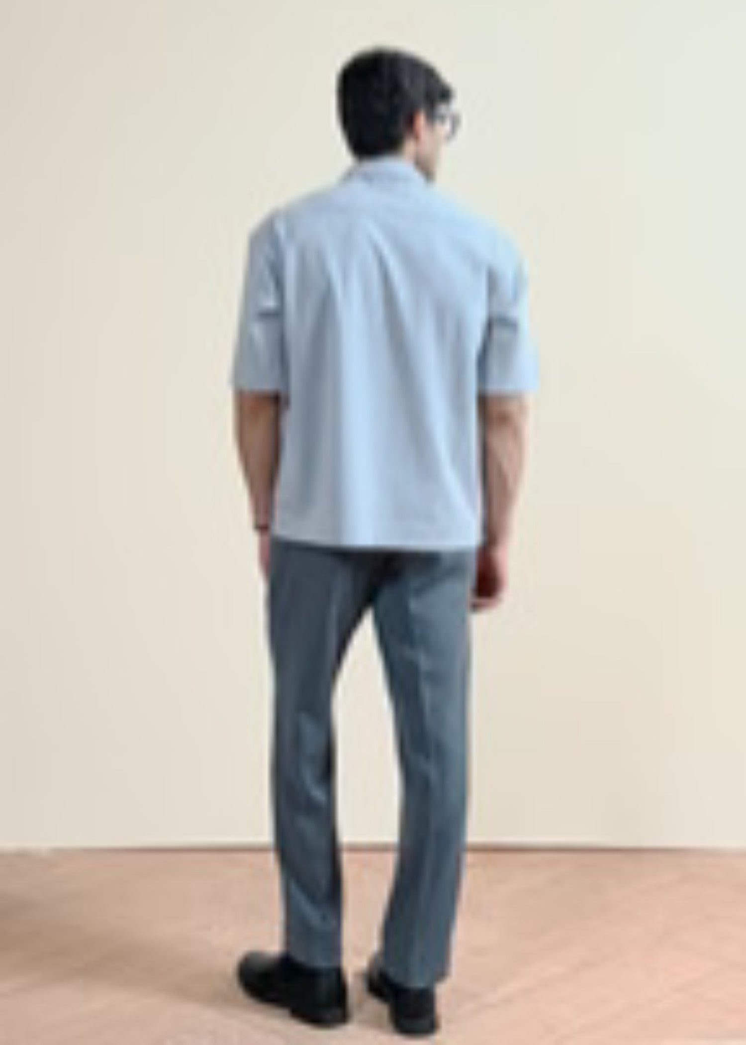 cotton Casual Shirt in Cool grey