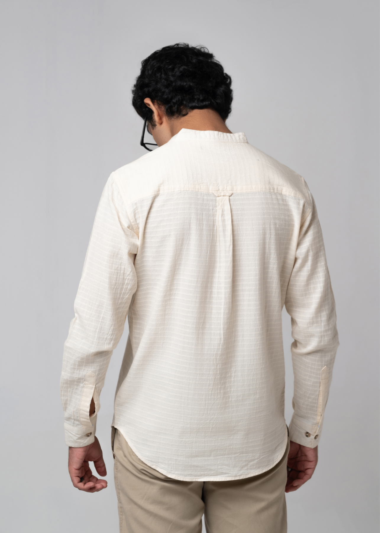 dobby Casual Shirt in Off-white
