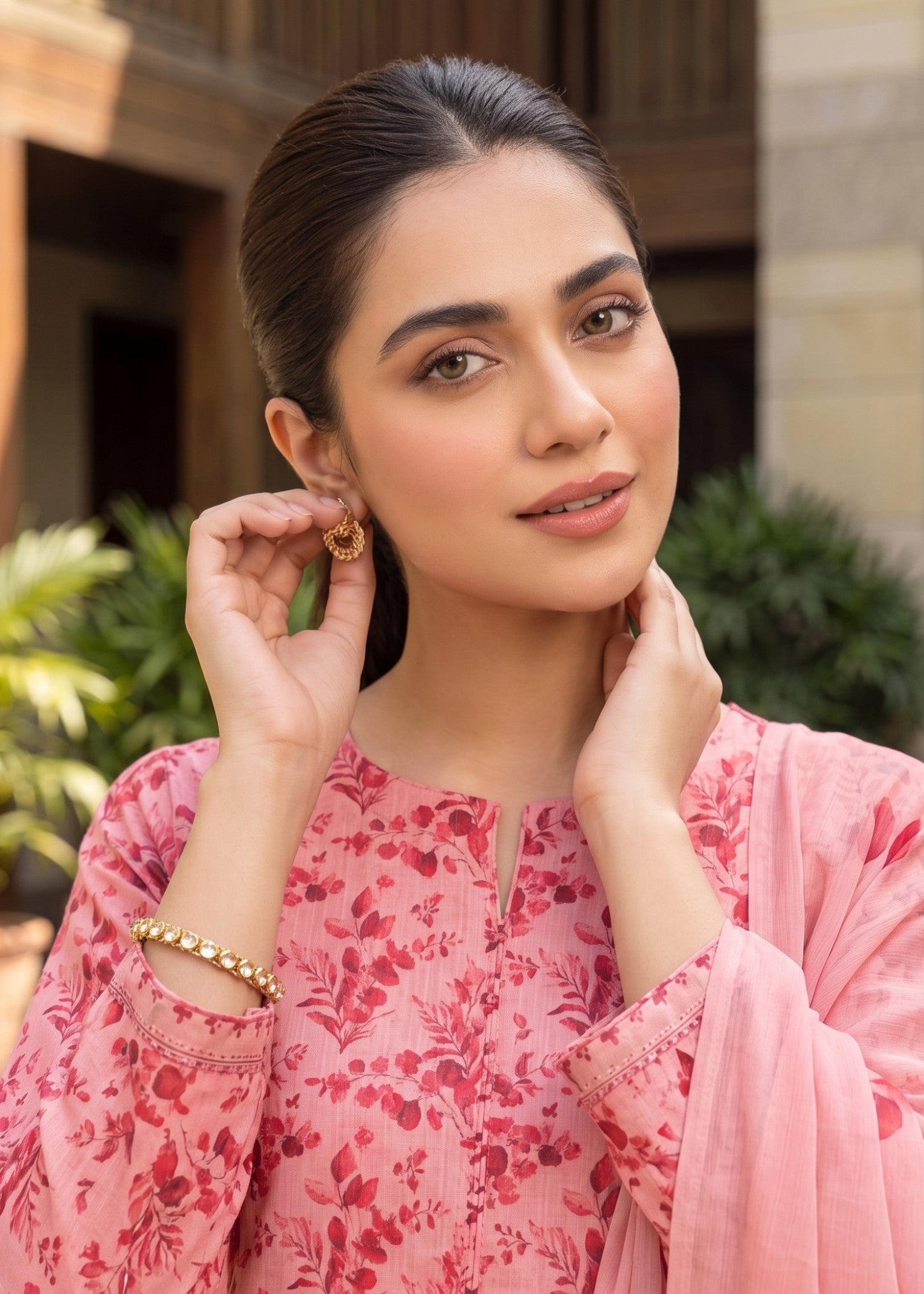 lawn Unstitched in Blush pink