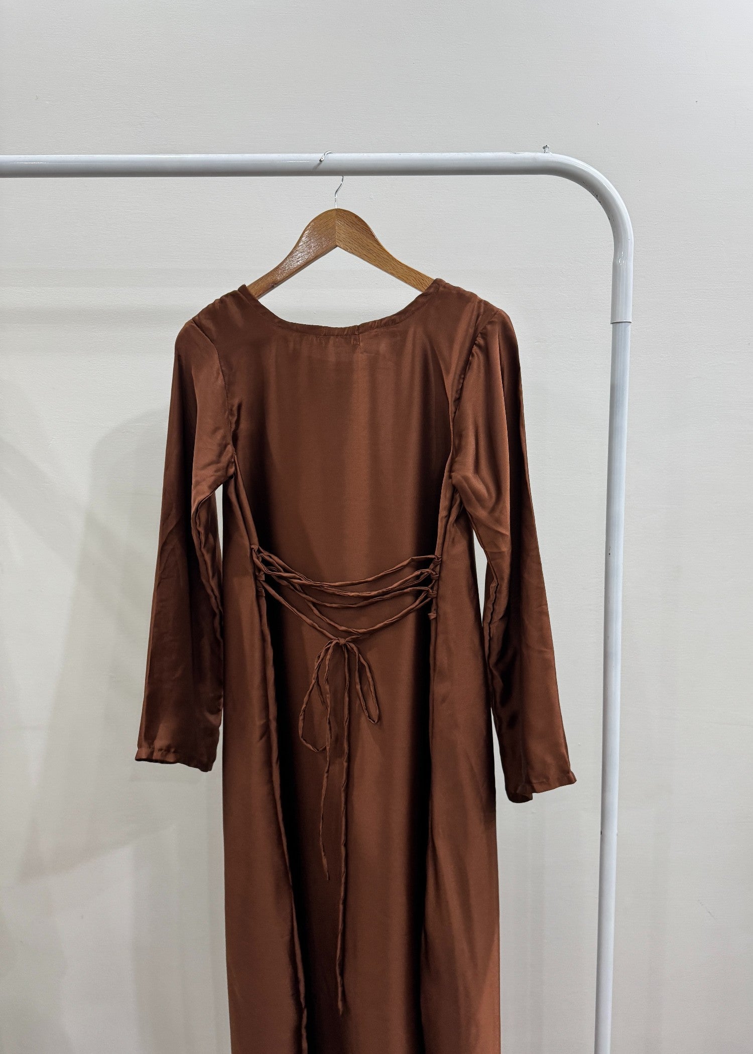 silk Dress in Brown