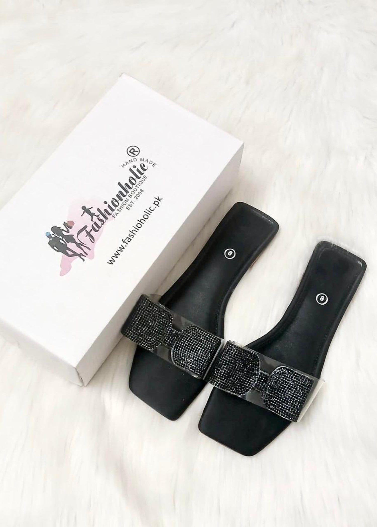 Slides in Black by - High Quality Women Slides ULB1237