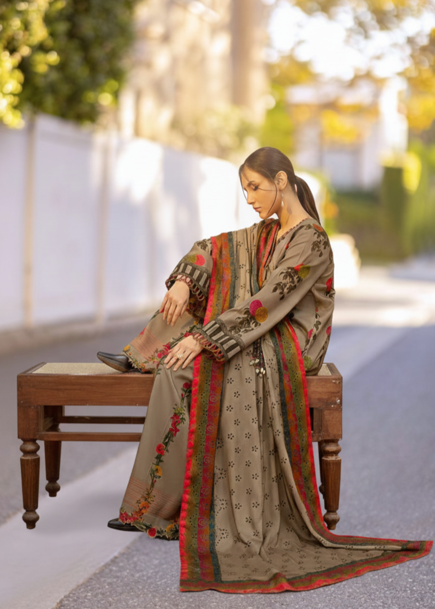 poly grip silk Co Ord Sets in Brown
