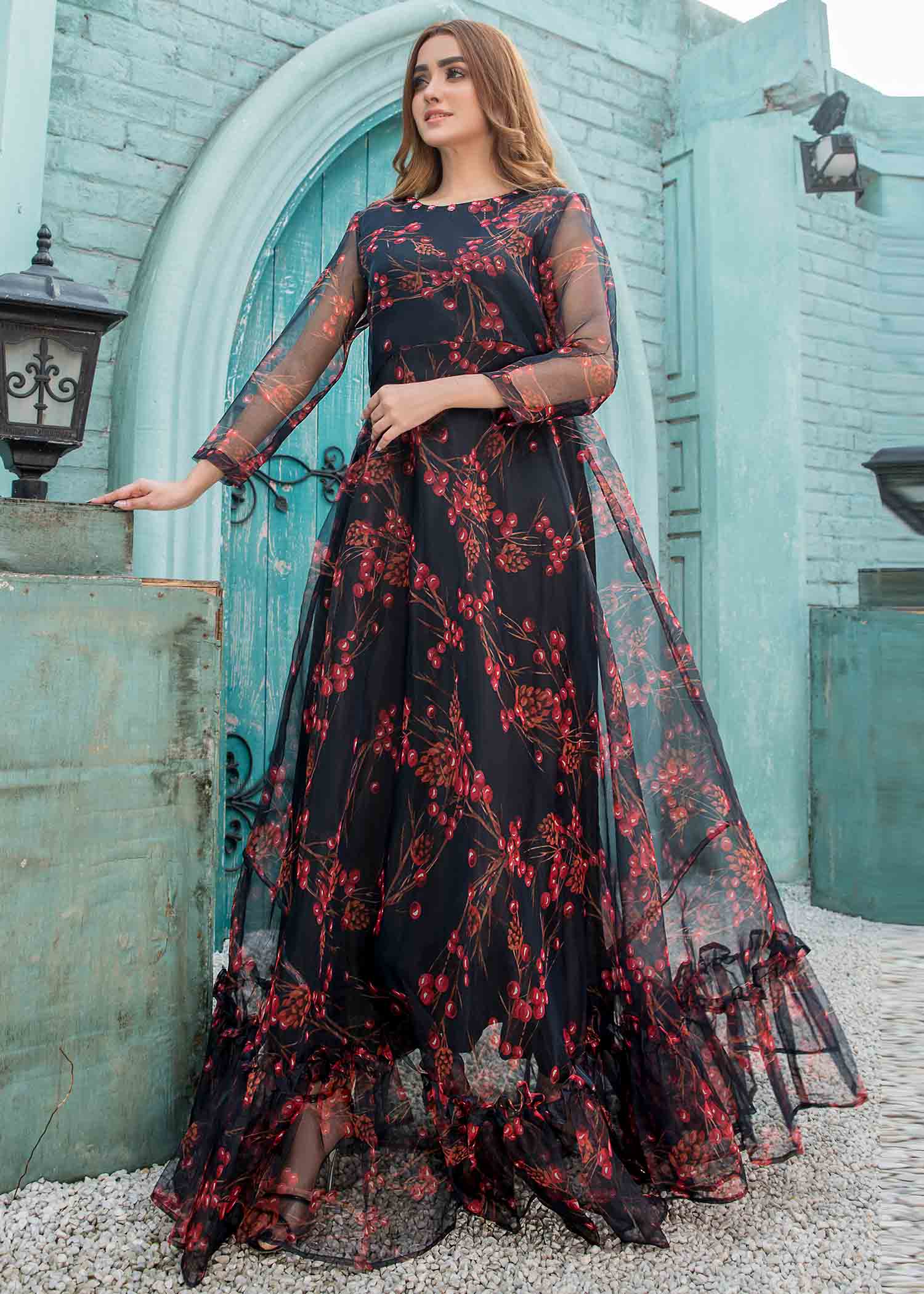 silk Dress in Black