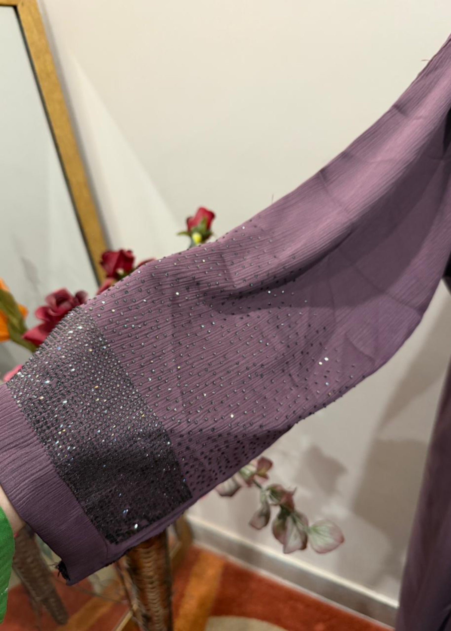 nidha blend Abaya in Heathered lilac