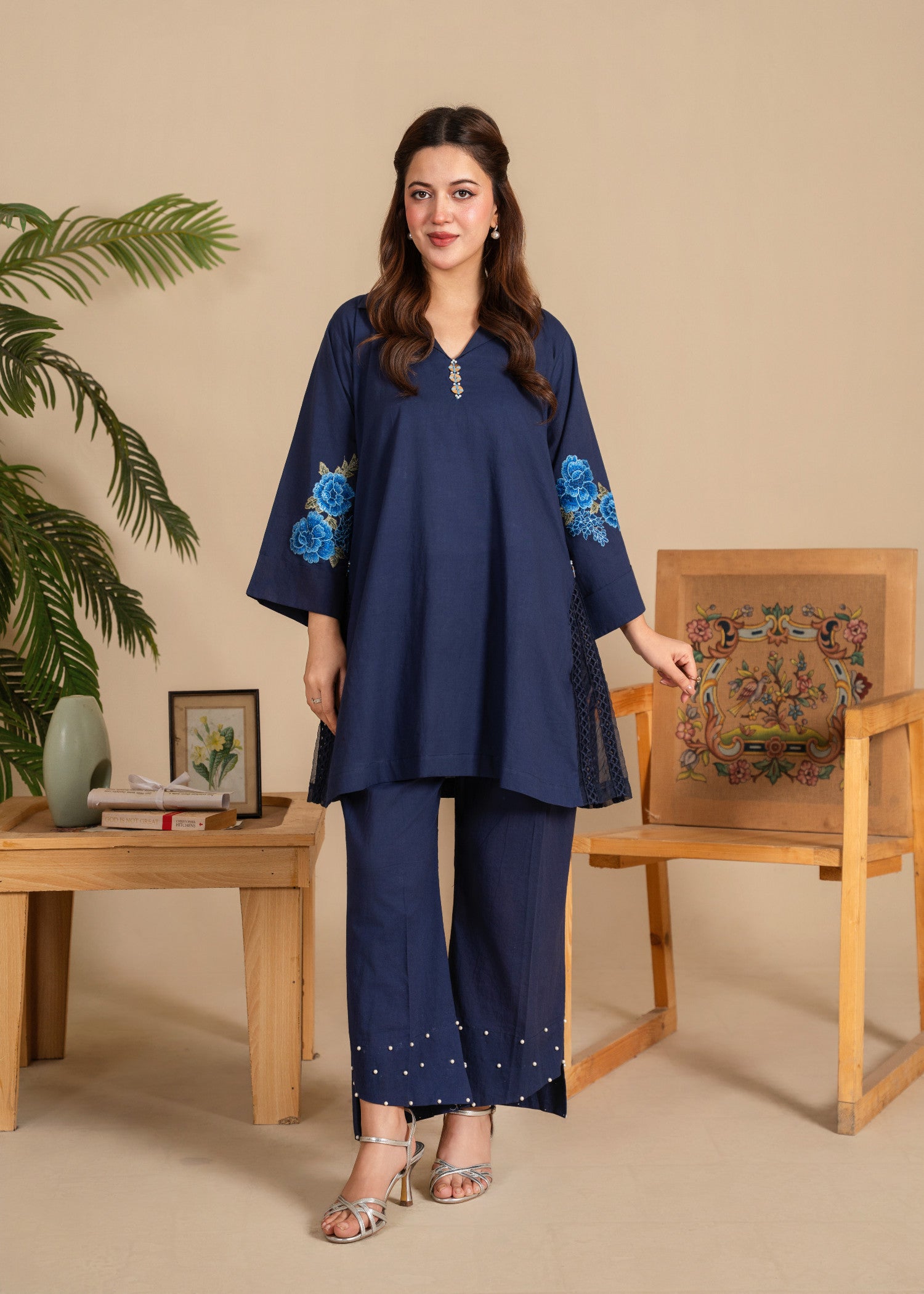 cotton Co Ord Sets in Dark blue