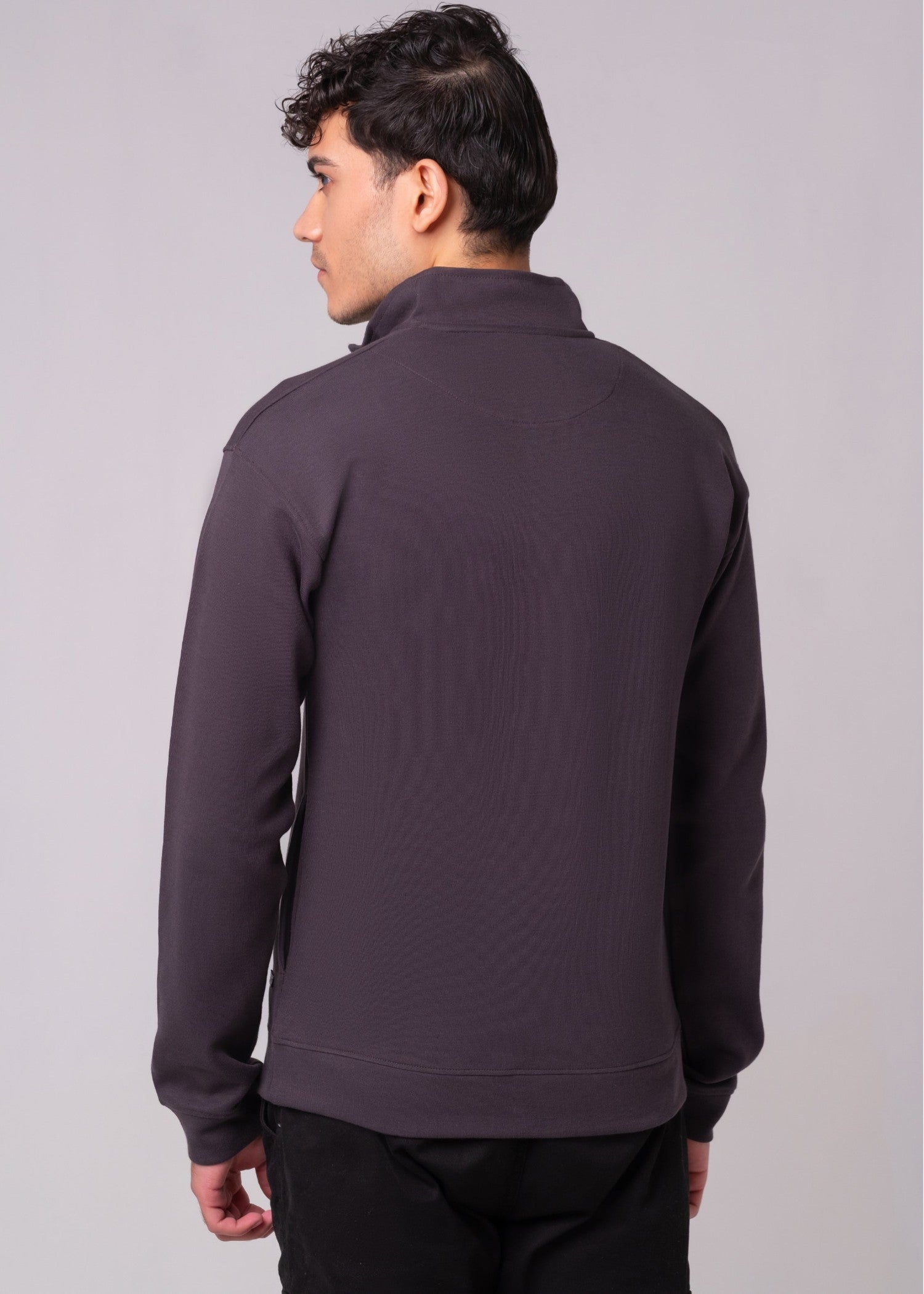 fleece Sweatshirt in Plum