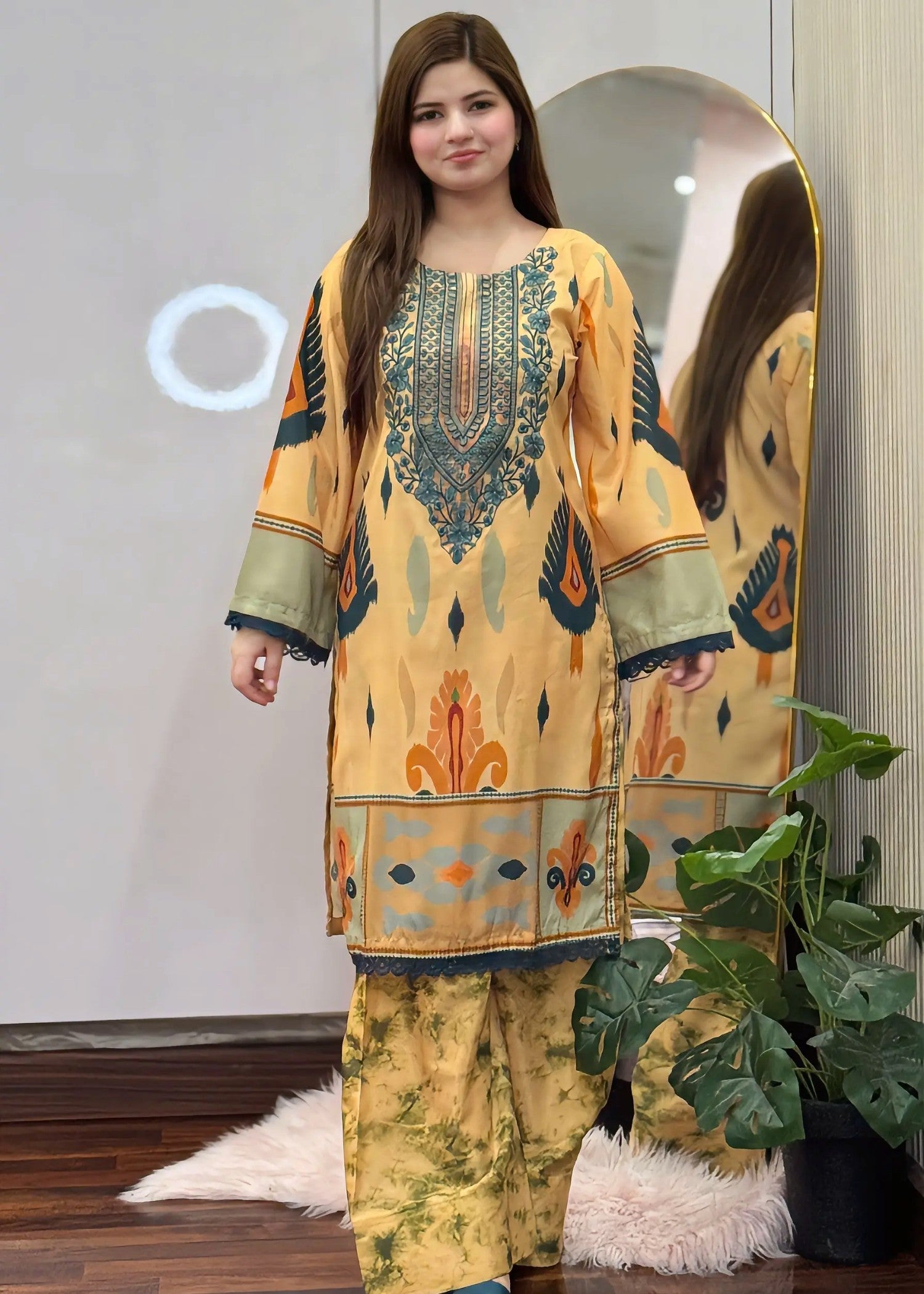 grip Kurta Set in Multi
