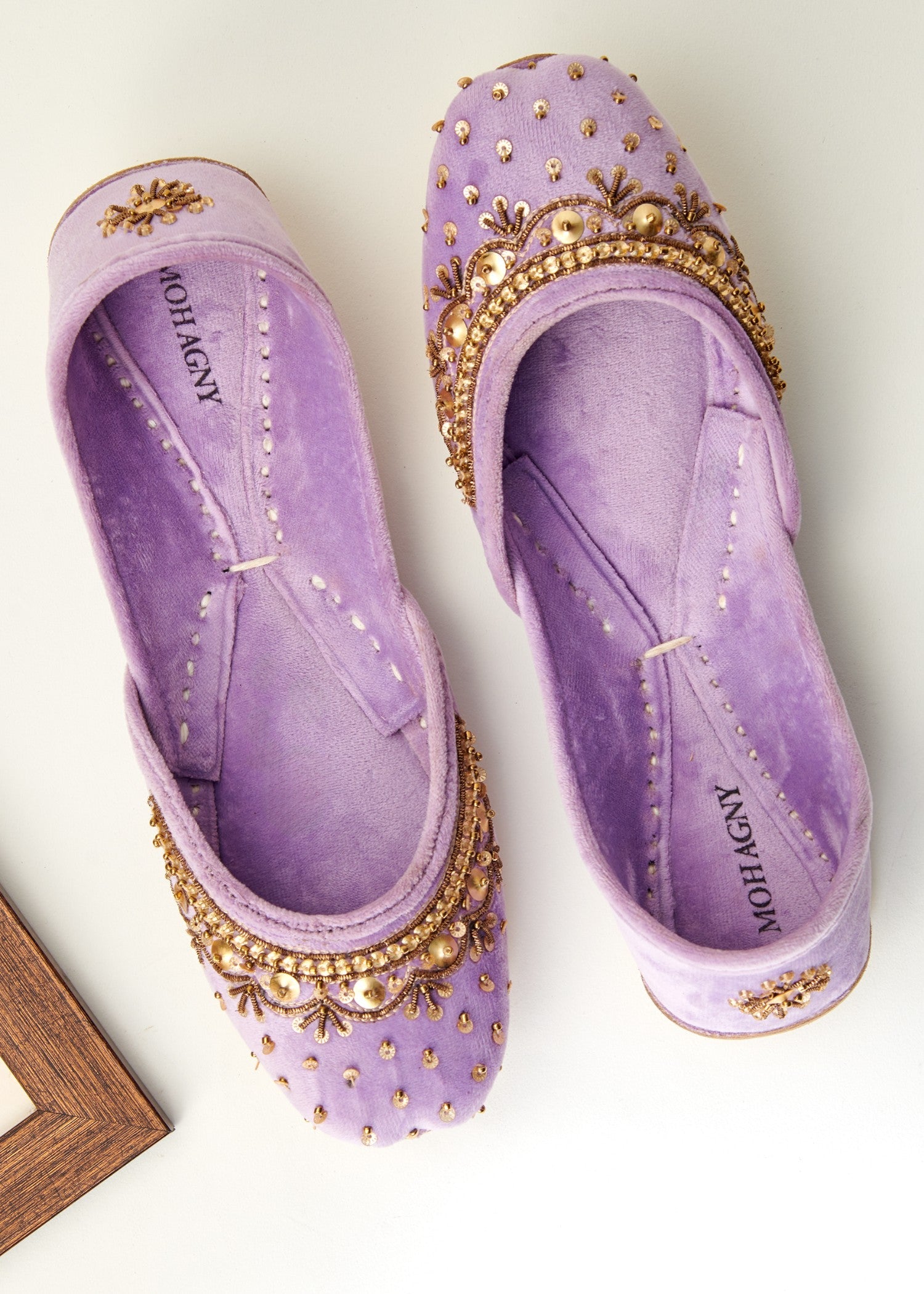 Khussa in Purple by - High Quality Women Khussa EFQ7391