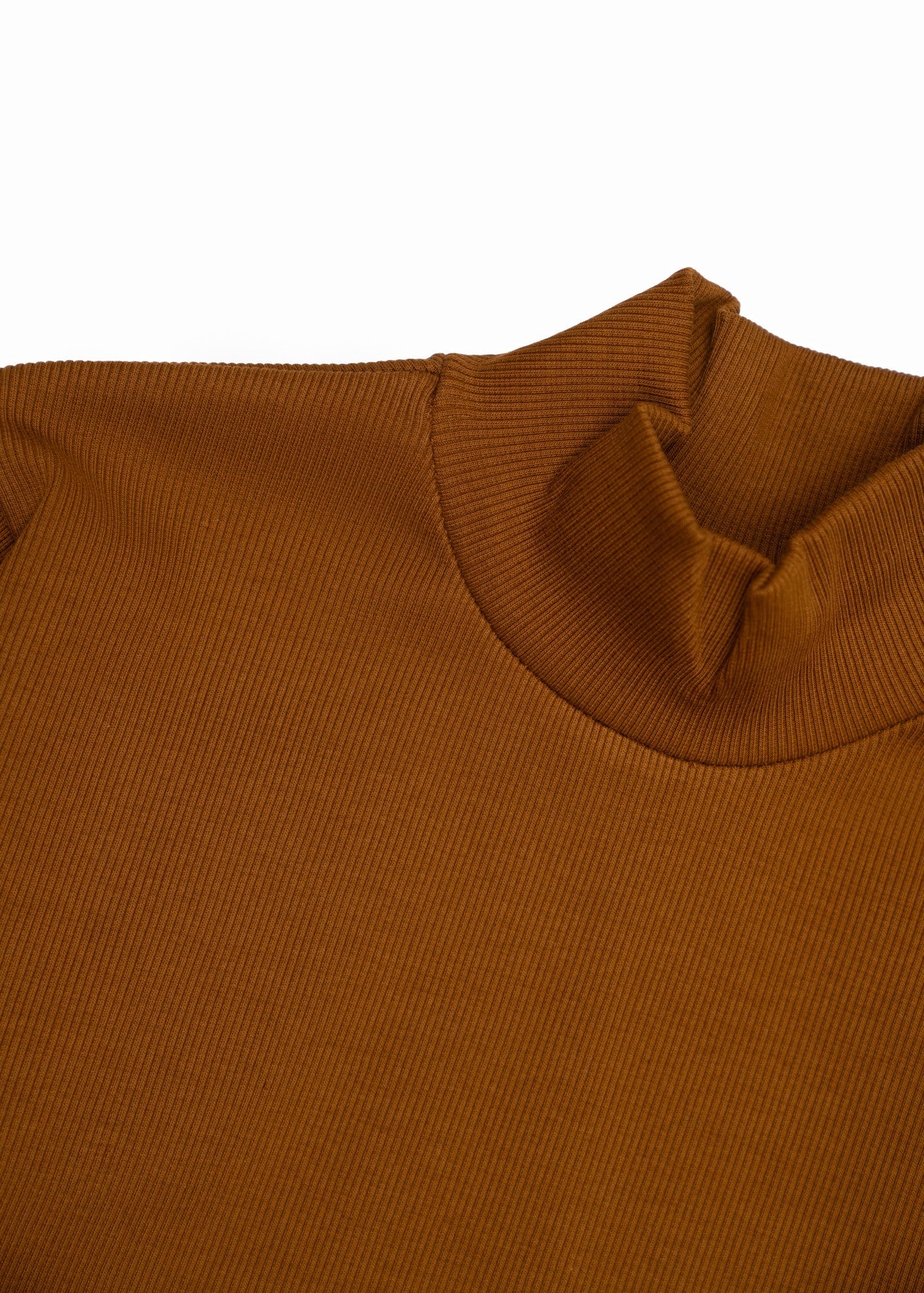 cotton viscose Turtle Neck in Camel brown