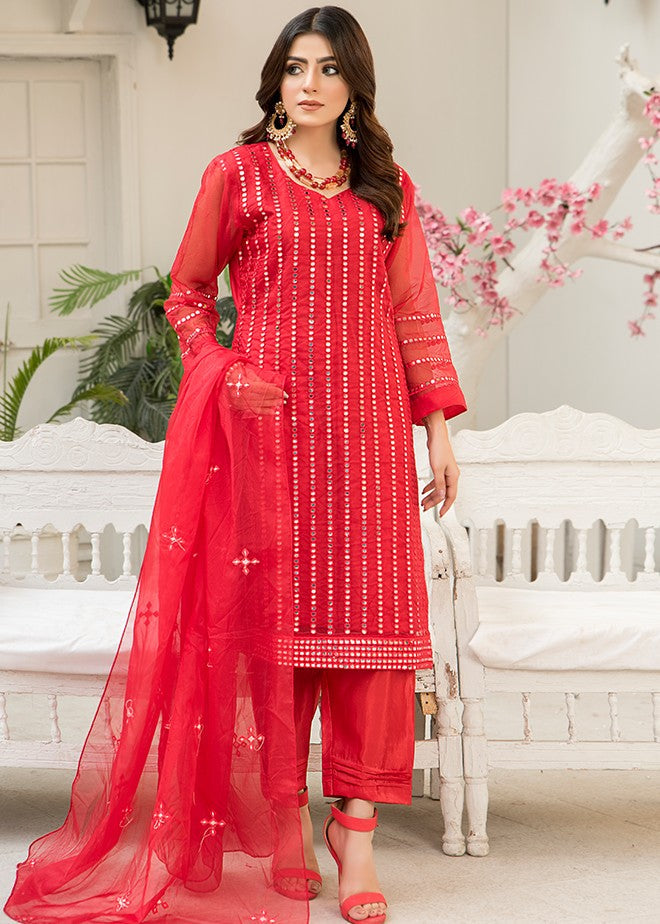 silk Unstitched in Red