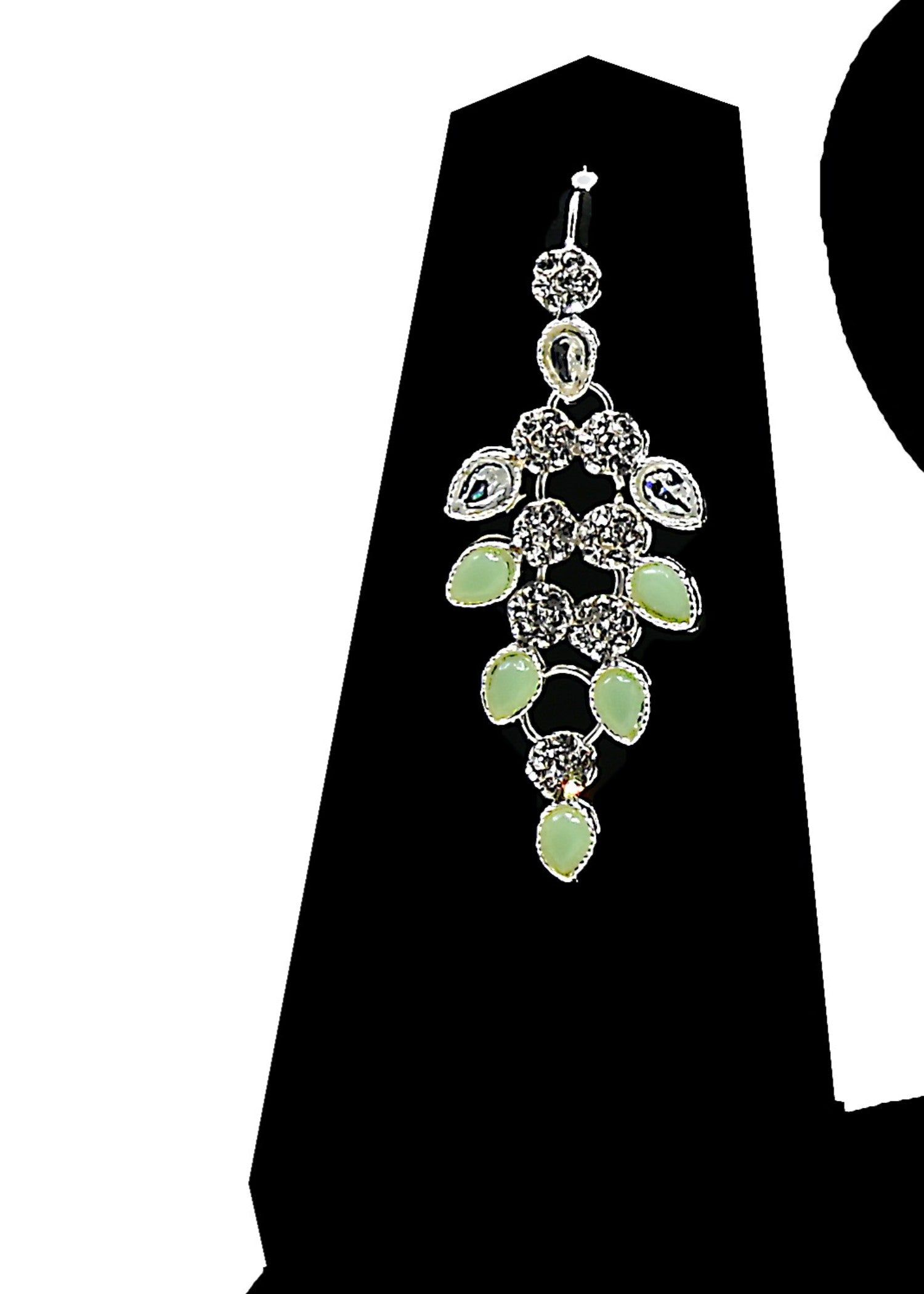Jewelry Set in Silver, mint green Color by - Trendy Women Jewelry Set DBX7634
