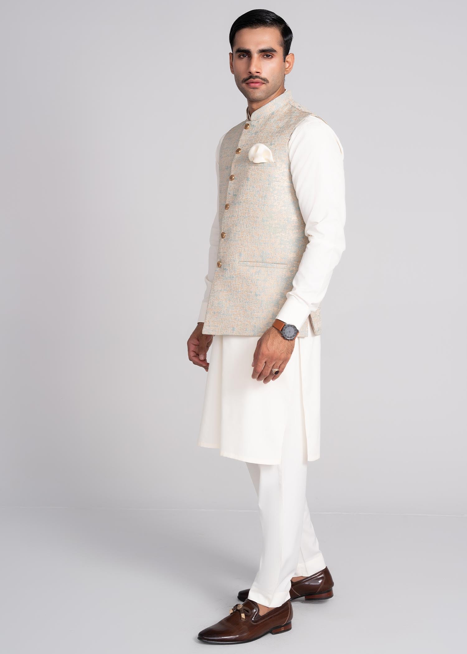 viscose Waistcoat in Multi