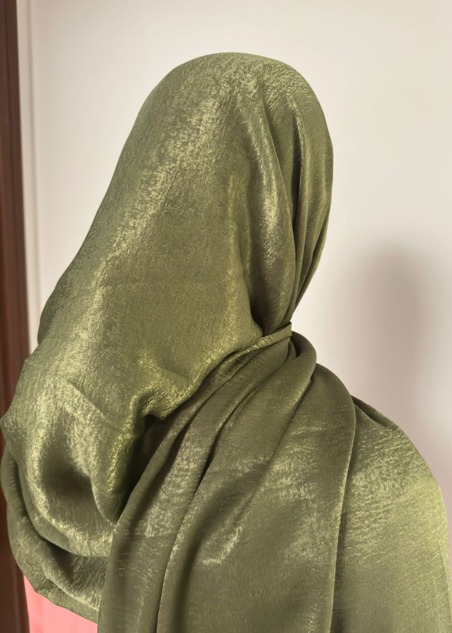 velvet Hijab in Olive green