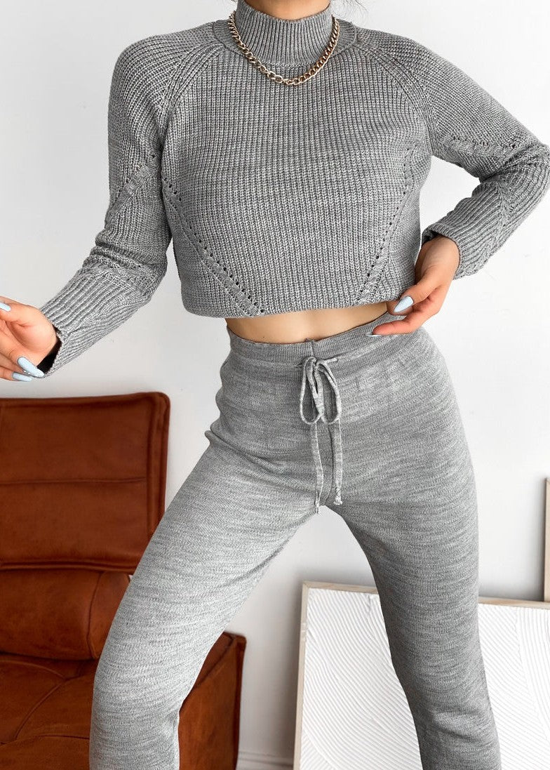 wool Co Ord Sets in Grey
