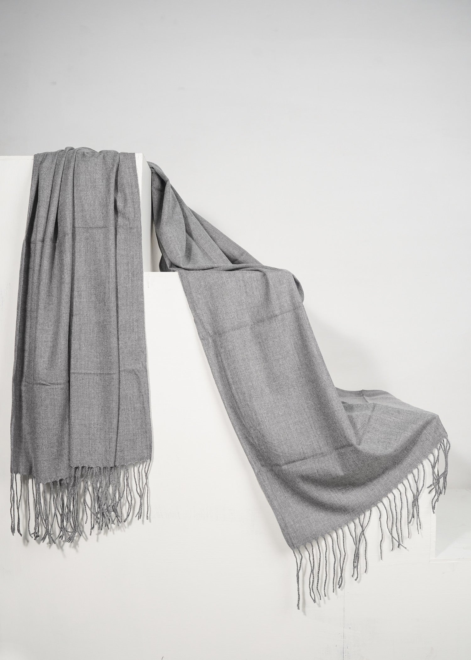 wool Hijab in Dark grey