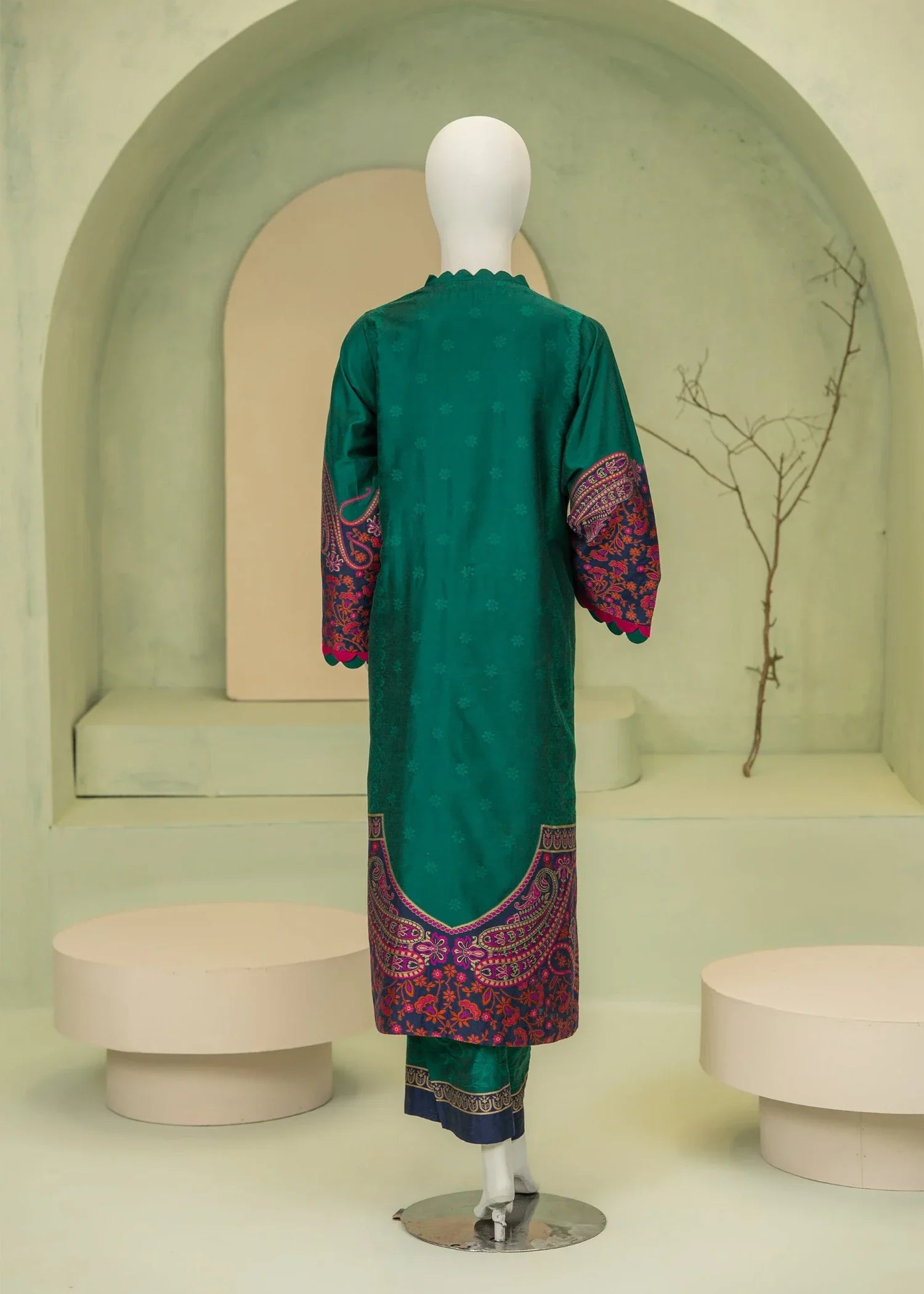 viscose Kurta Set in Green