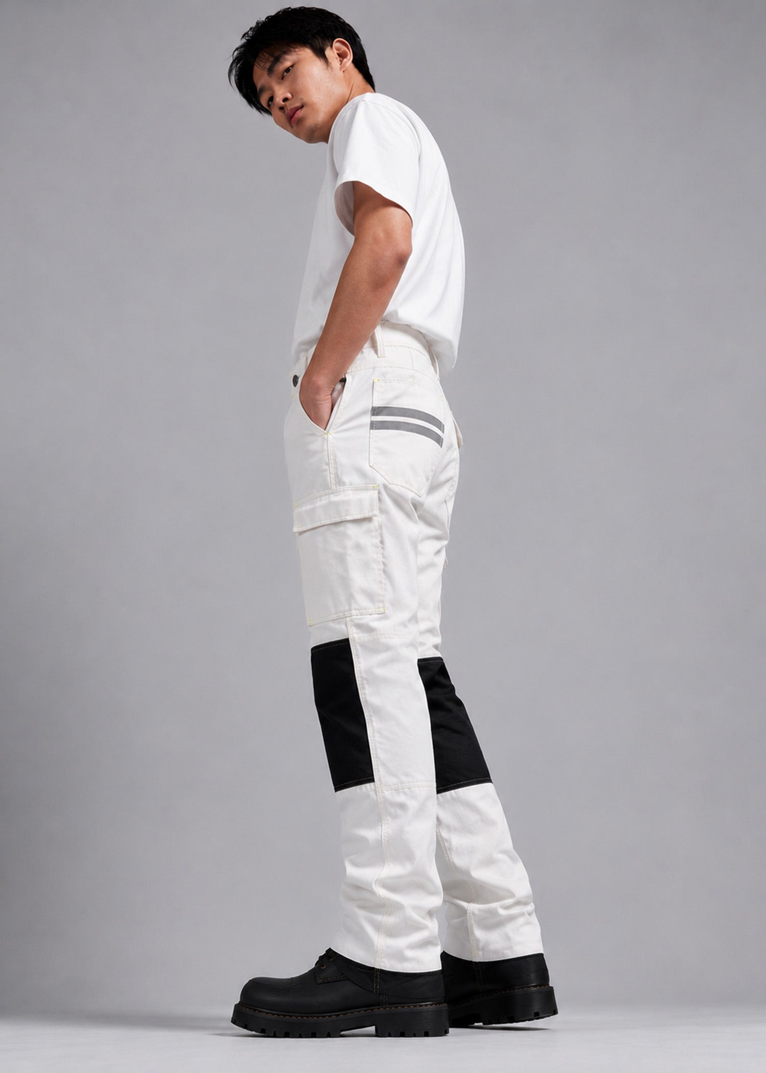 cotton Pants in Black, white by FLO Nine99