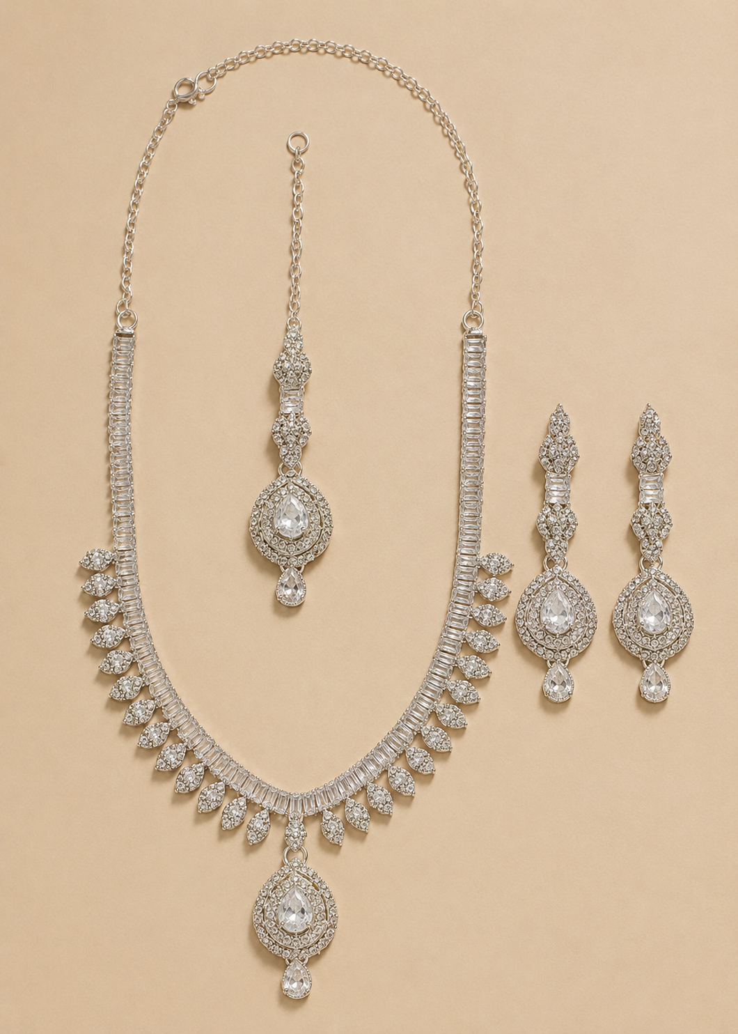 Jewelry Set in Silver Color by - Trendy Women Jewelry Set YYQ3267