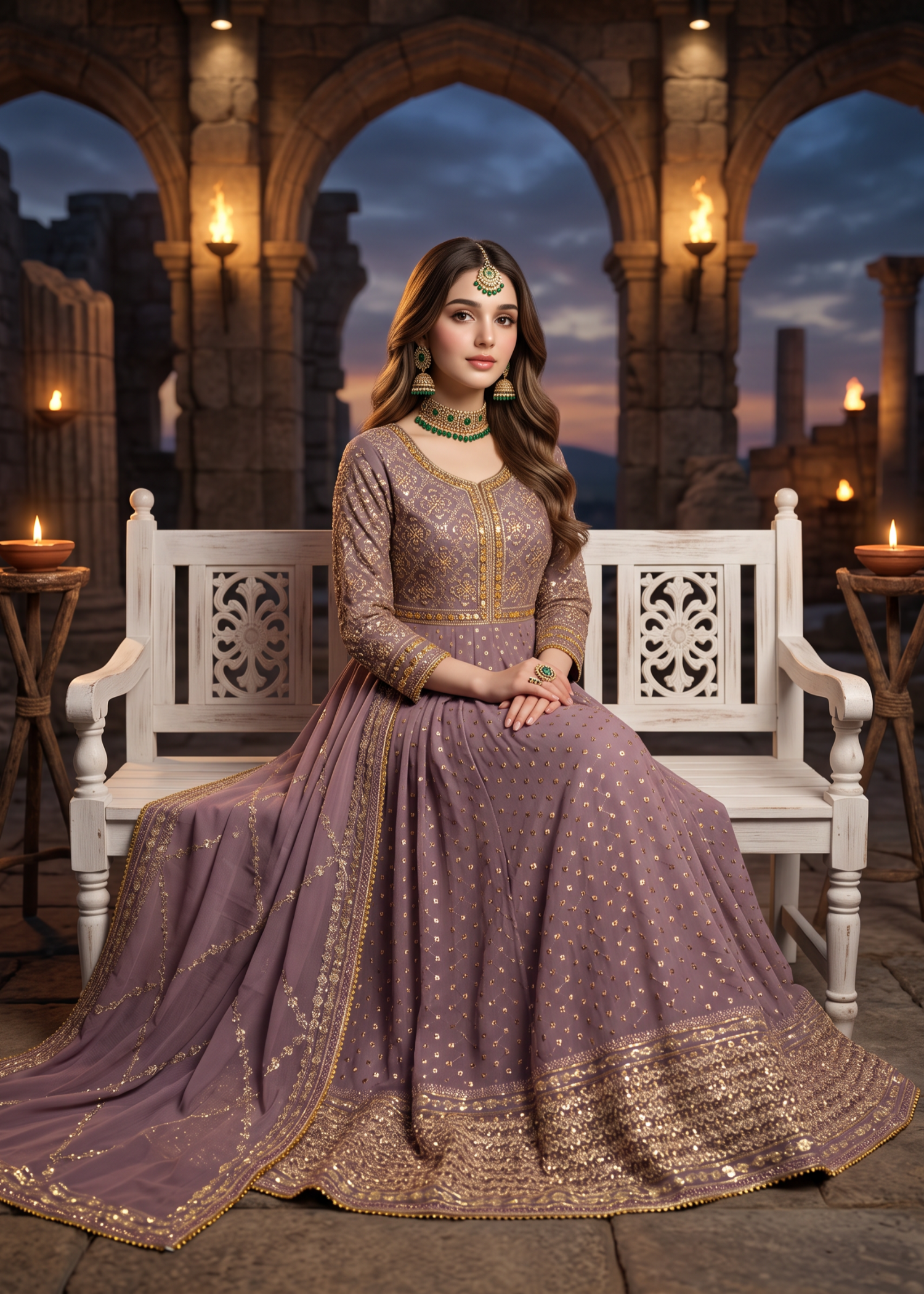 chiffon Maxi in Mauve