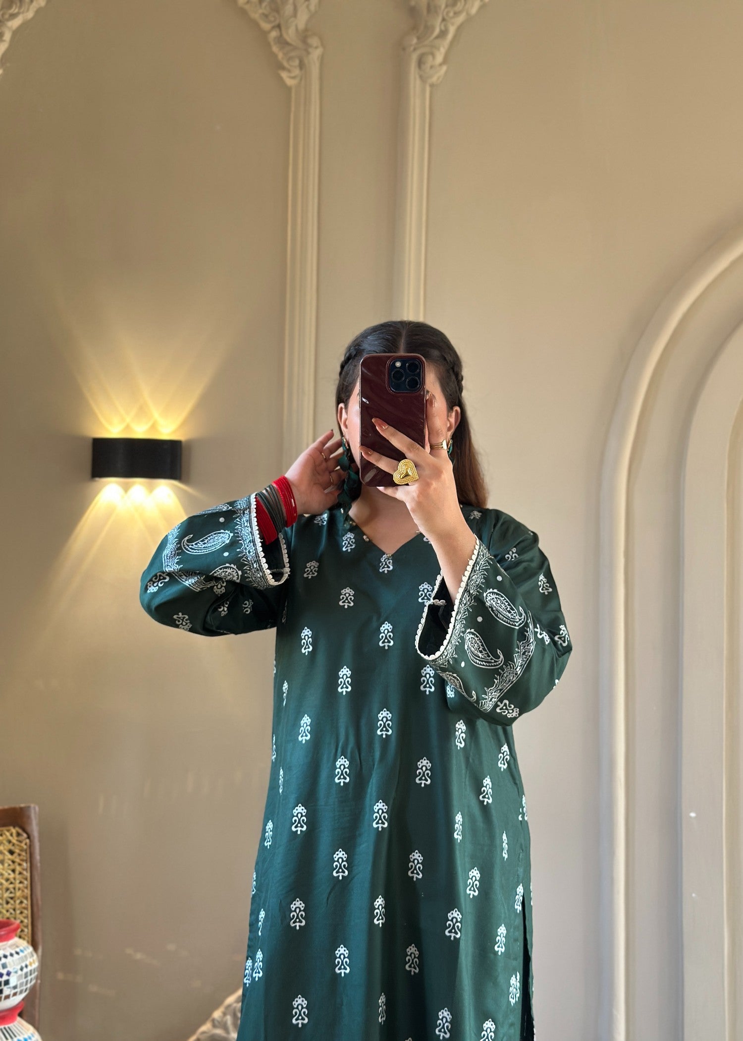arabic lawn Co Ord Sets in Green