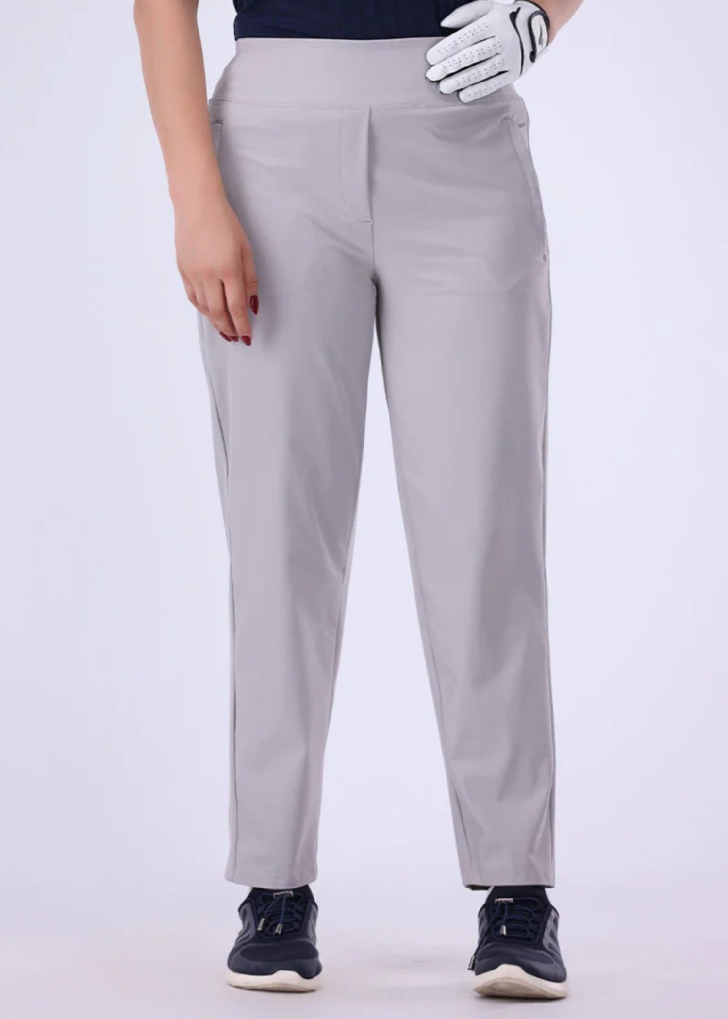 microfiber polyester Trousers in Grey