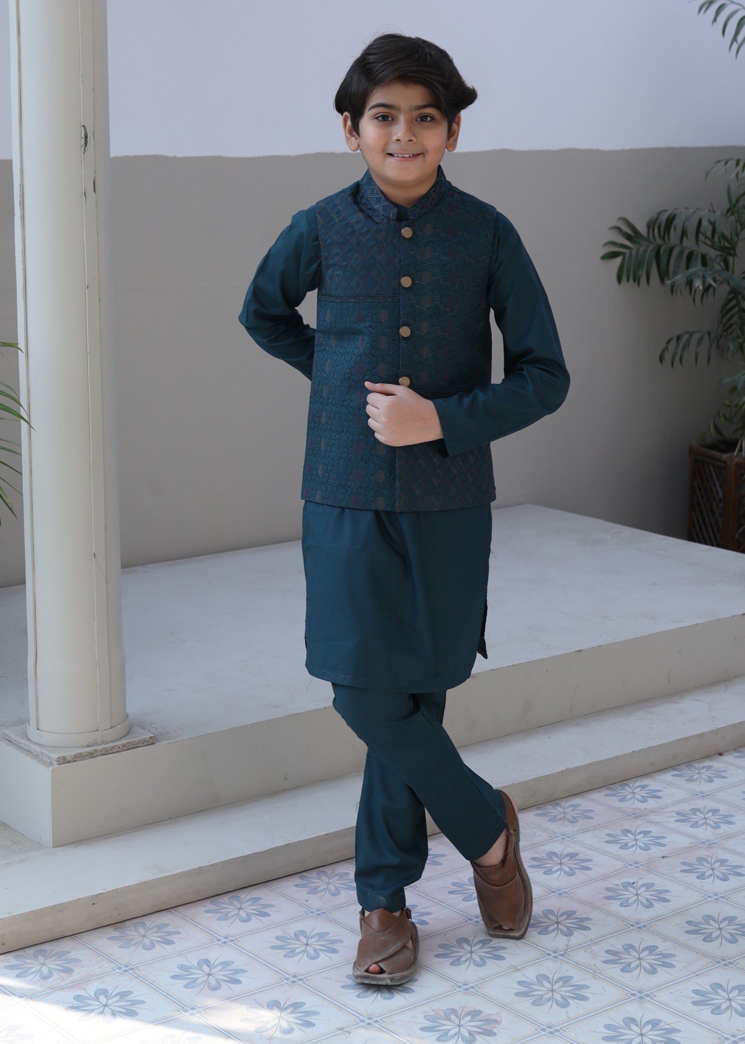 suiting Waistcoat in Pine green