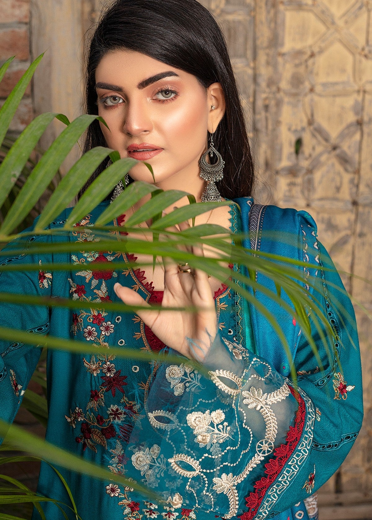 karandi Unstitched in Teal