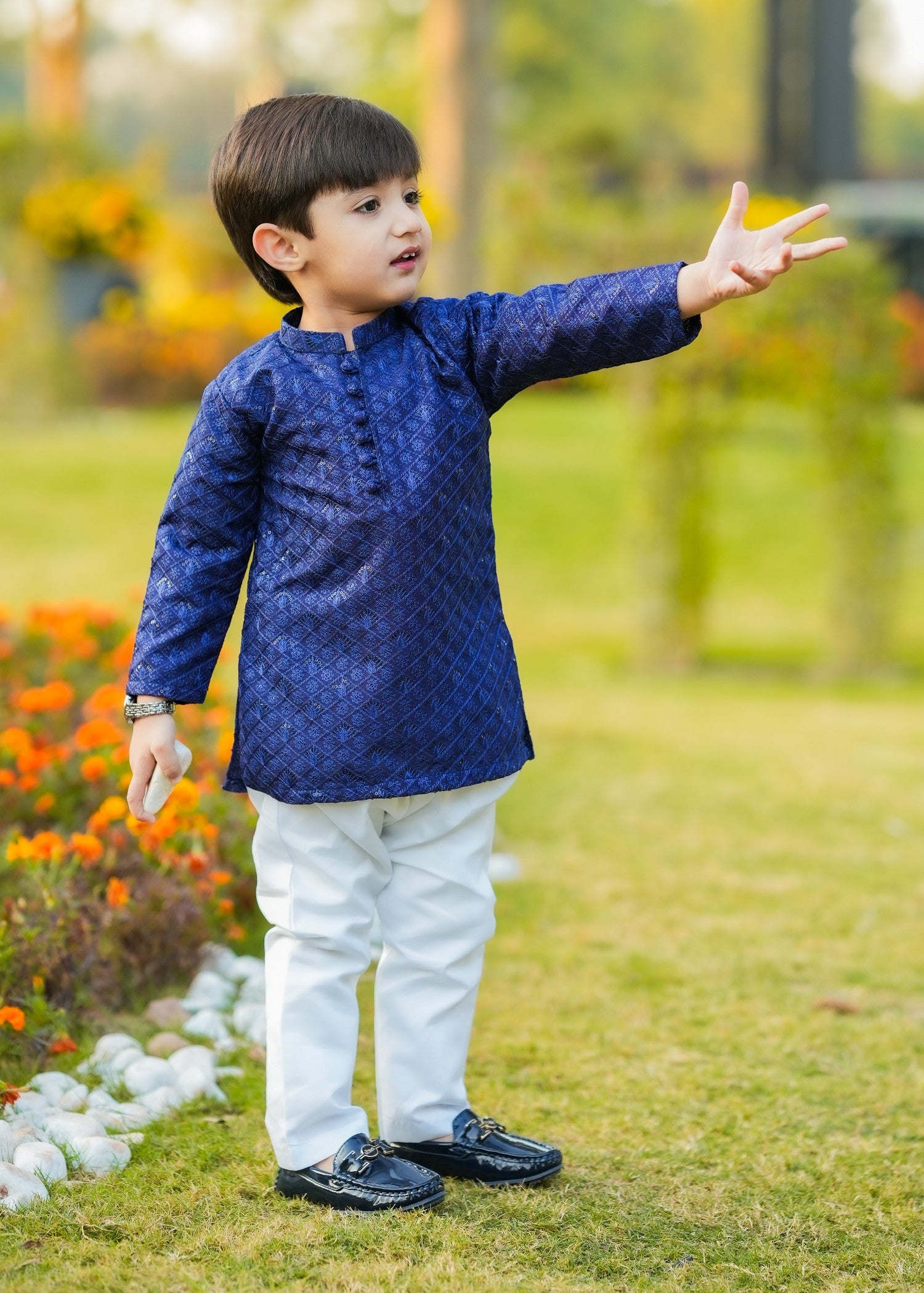 masuri Kurta in Cobalt blue