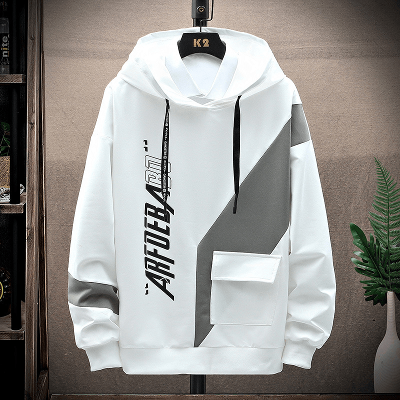 Fashion Loose Long-Sleeved Hooded Sweater Men