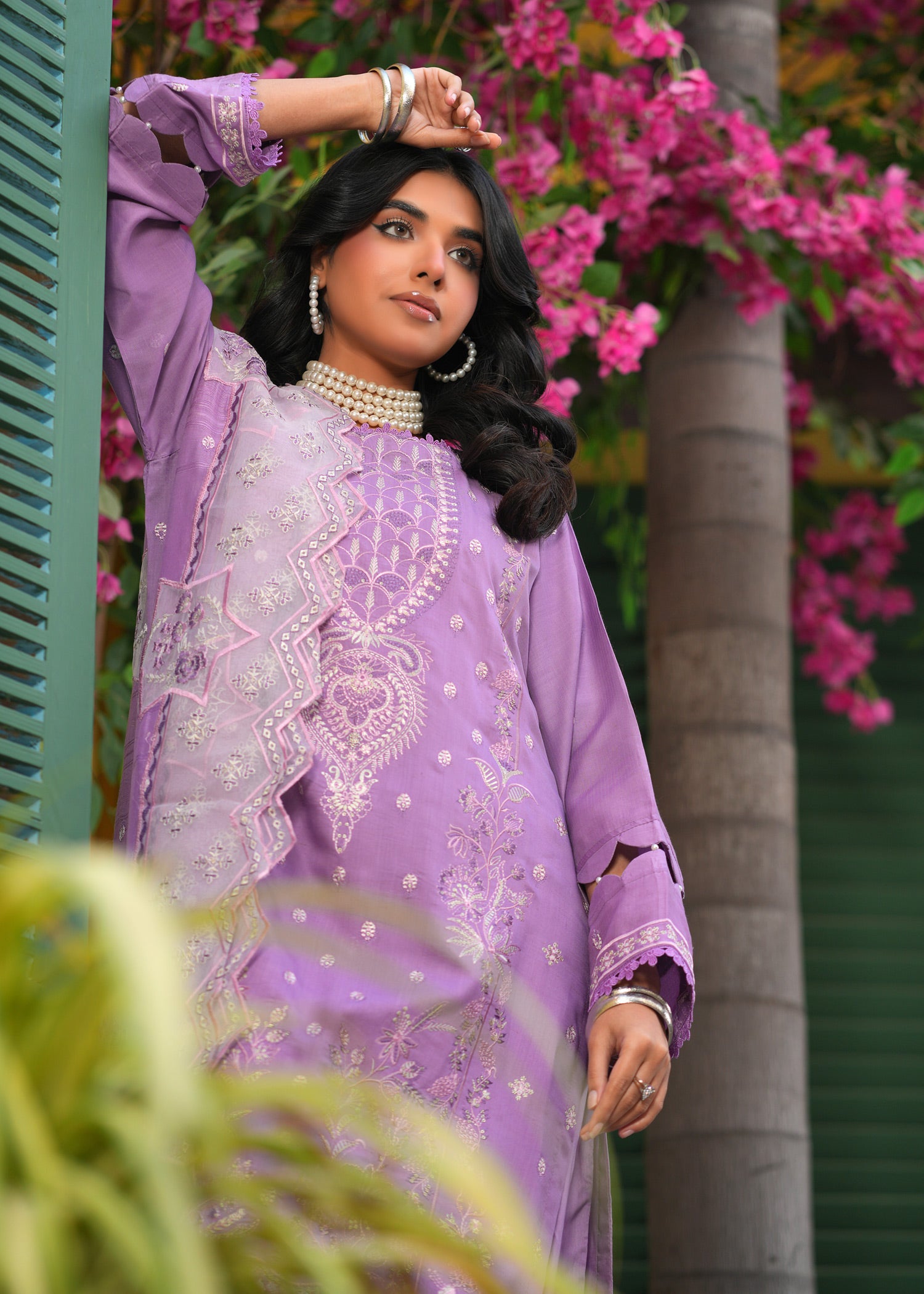 viscose Unstitched in Lilac