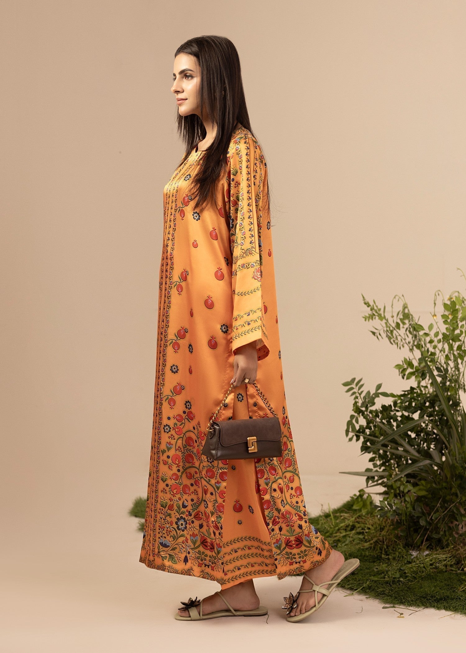 silk Co Ord Sets in Mustard