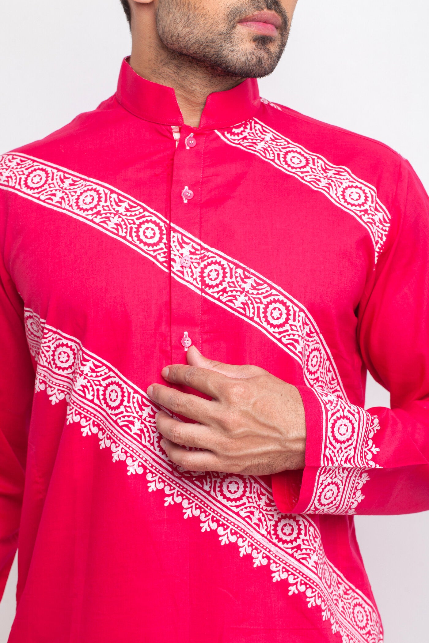 cotton Kurta in Pink