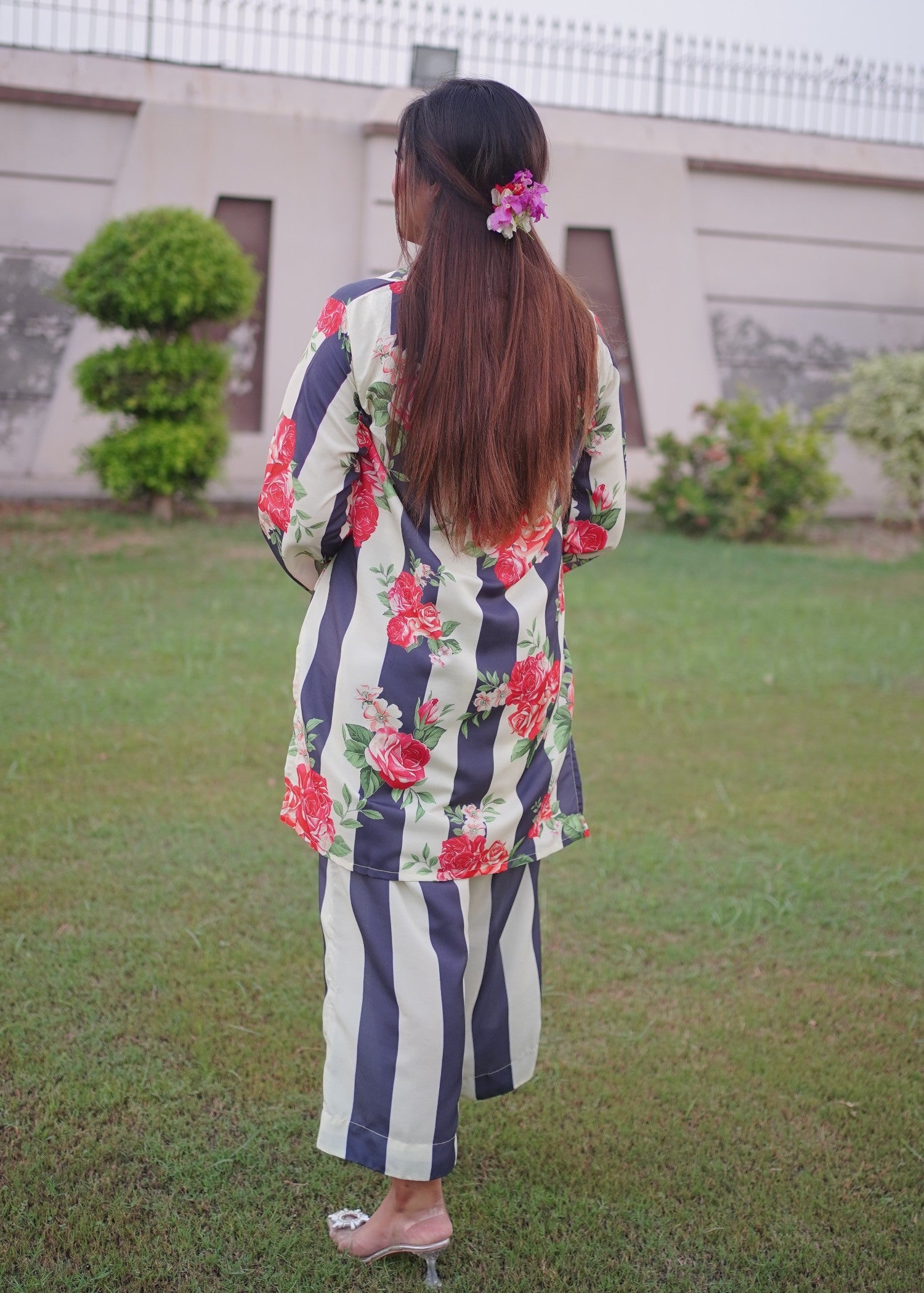 swiss lawn Co ord Sets in Off-white