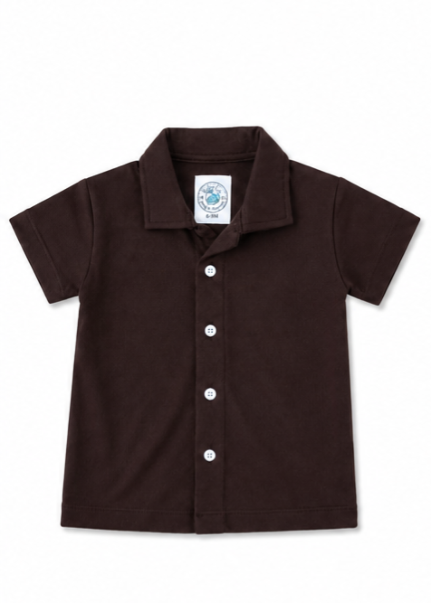 polyester nylon Casual Shirt in Chocolate brown