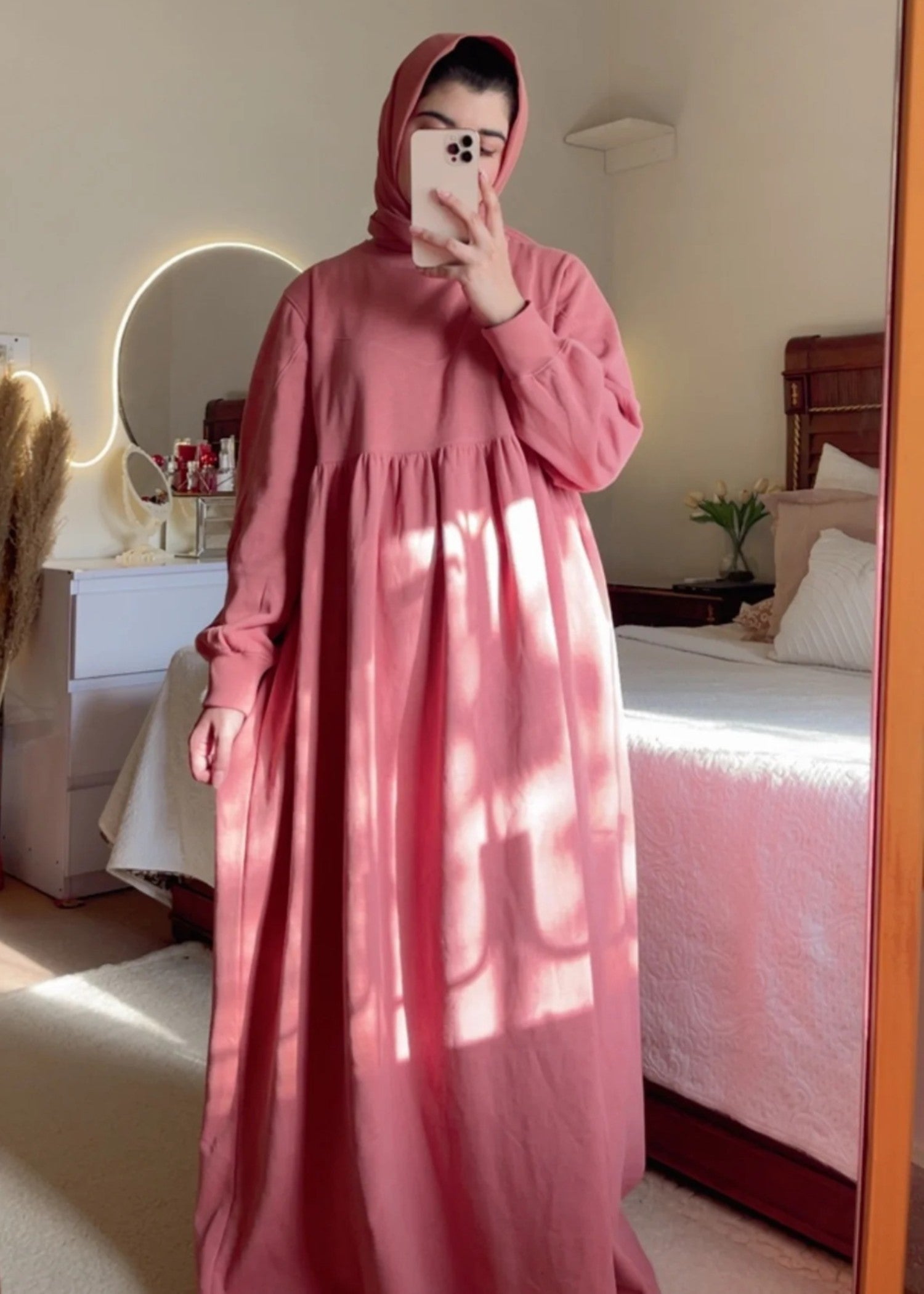 fleece Maxi in Pink