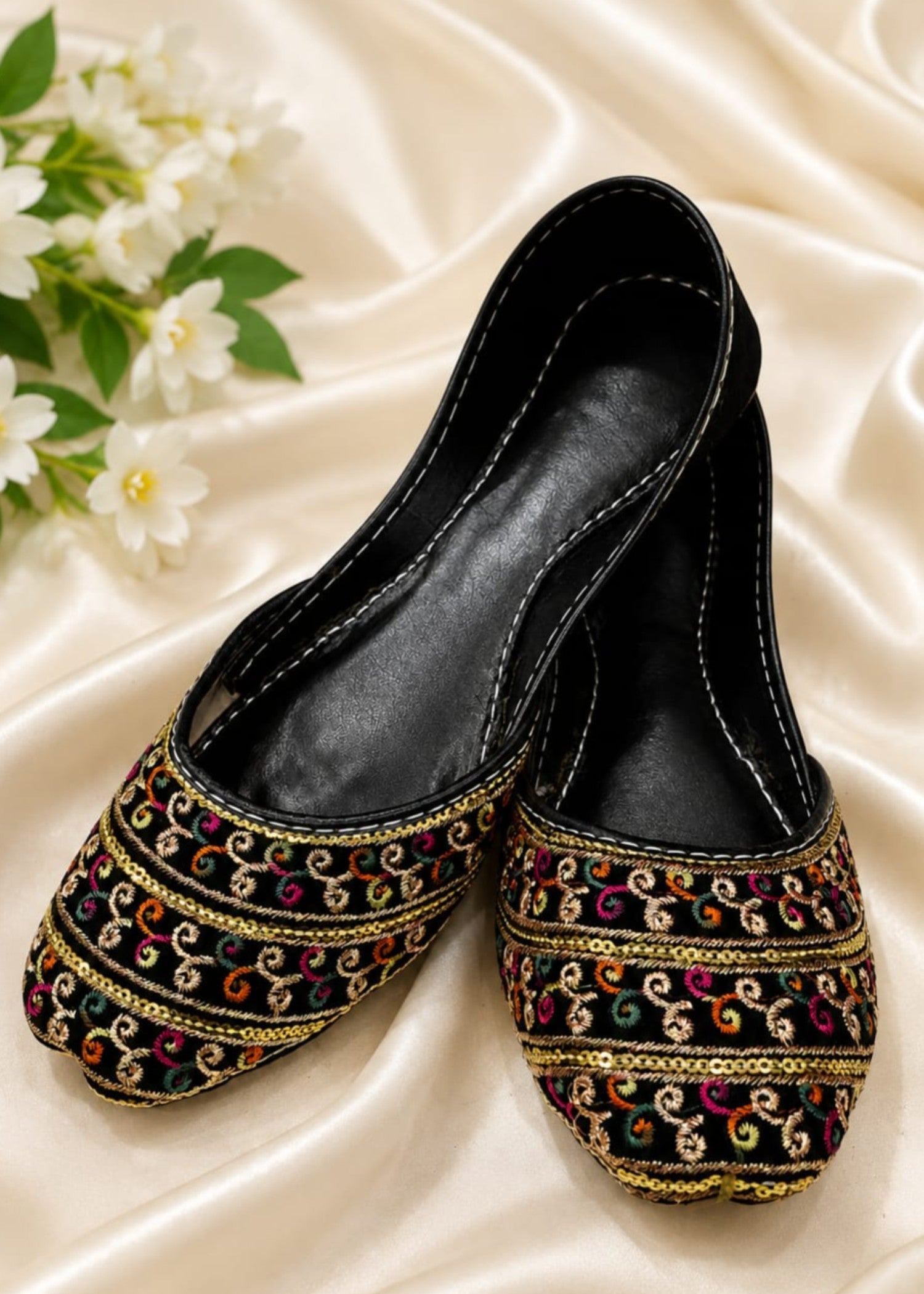 Khussa in Black by - High Quality Women Khussa LPJ3419