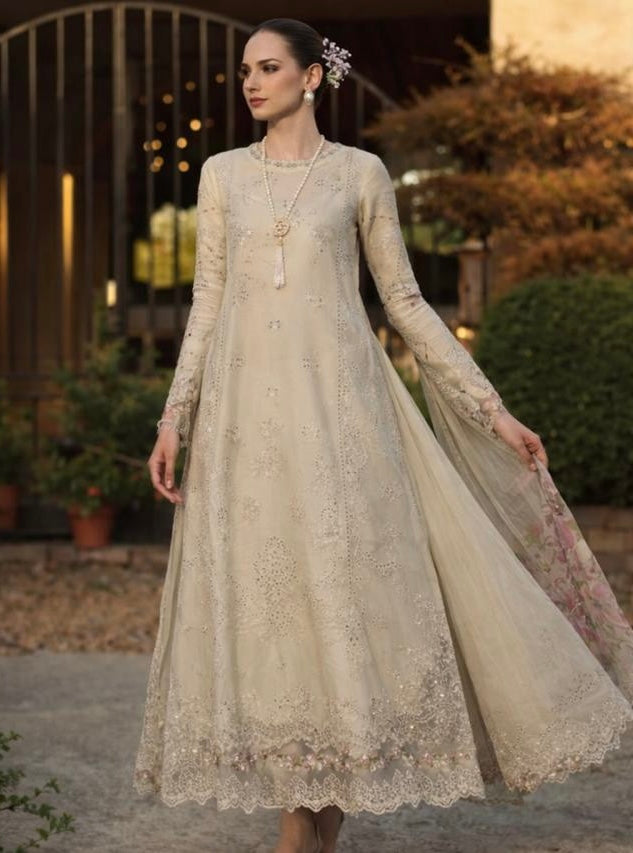 Luxury Eid Schiffli Laserkari Lawn – D2 - B - Aloura