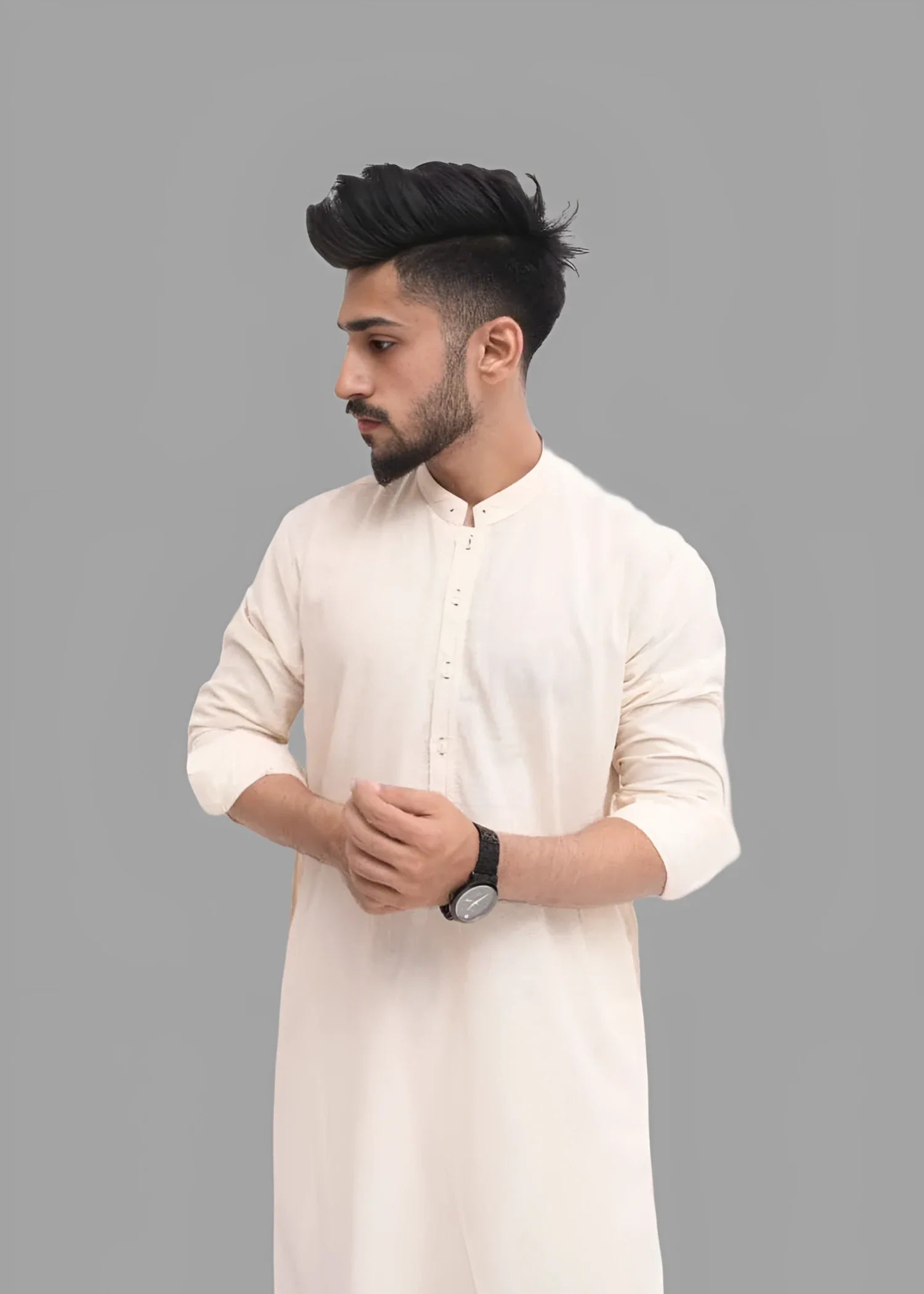 cotton Shalwar Kameez in Cream