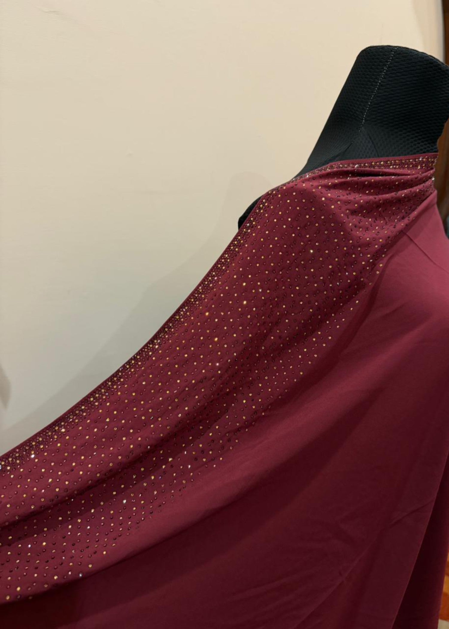 nidha Hijab in Berry red