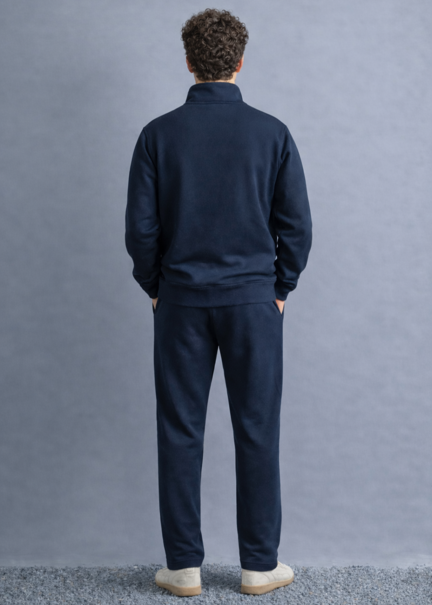 cotton Tracksuit in Navy blue