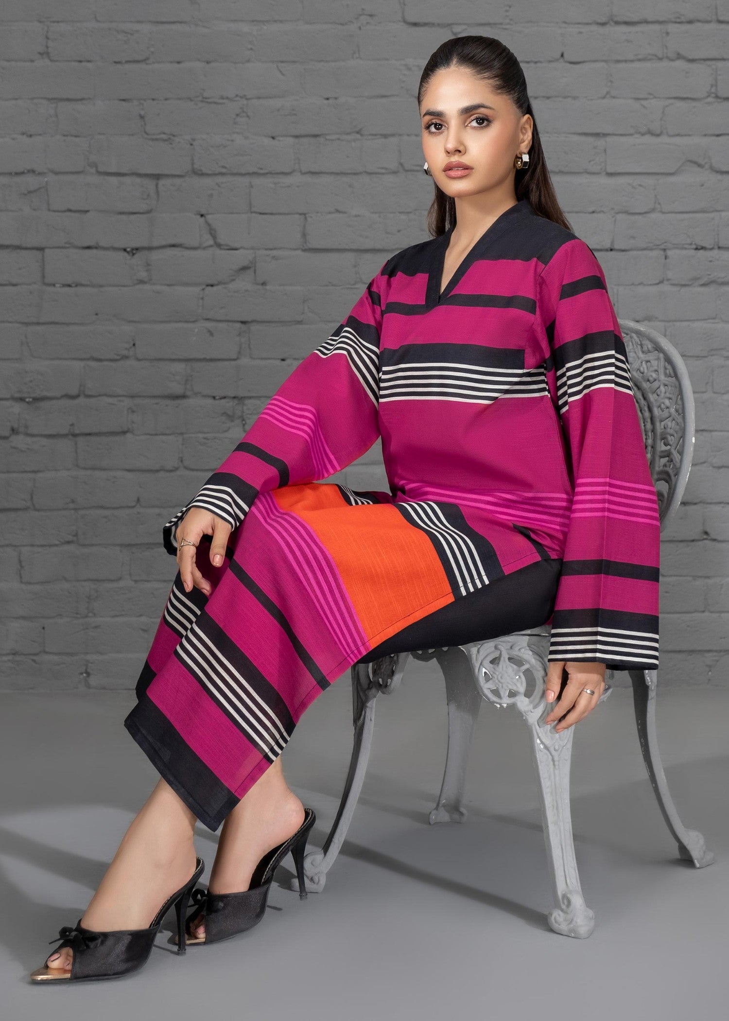 arabic lawn Co Ord Sets in Watermelon