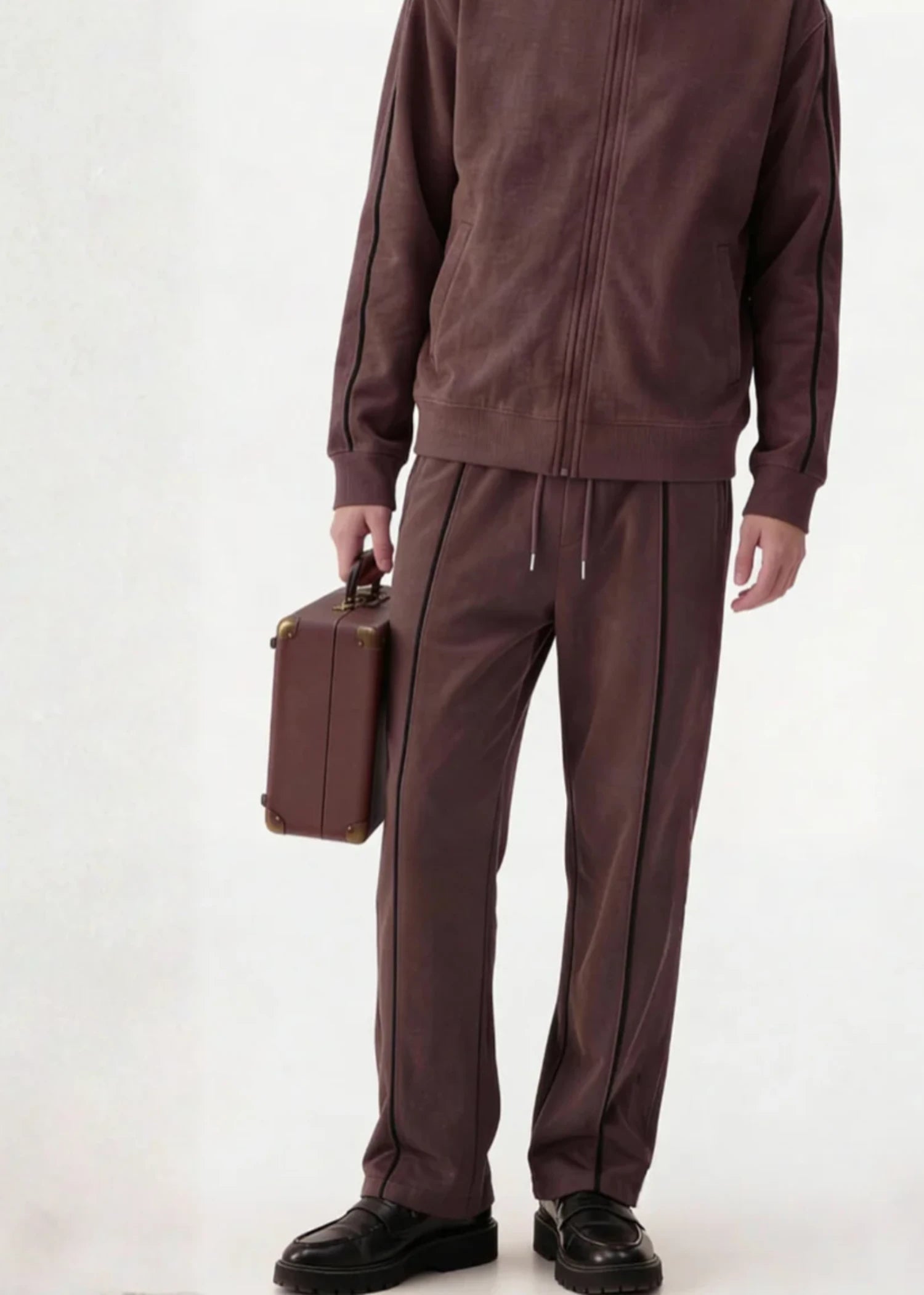 polyester Trousers in Brown