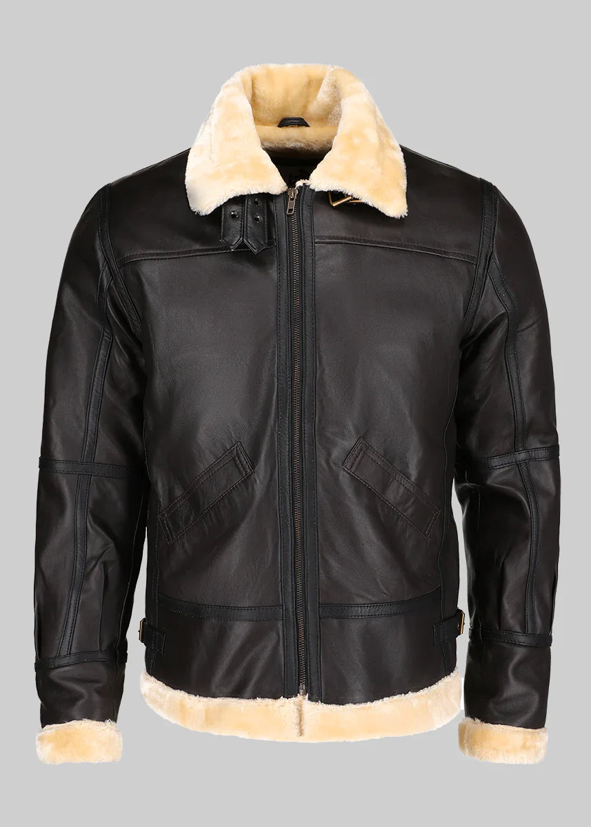leather Jacket in Dark brown
